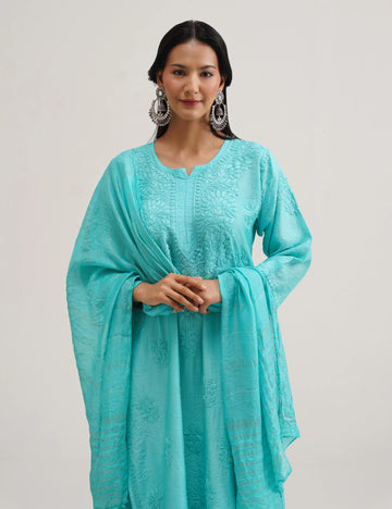 SURMAI CHIKANKARI SET OF THREE