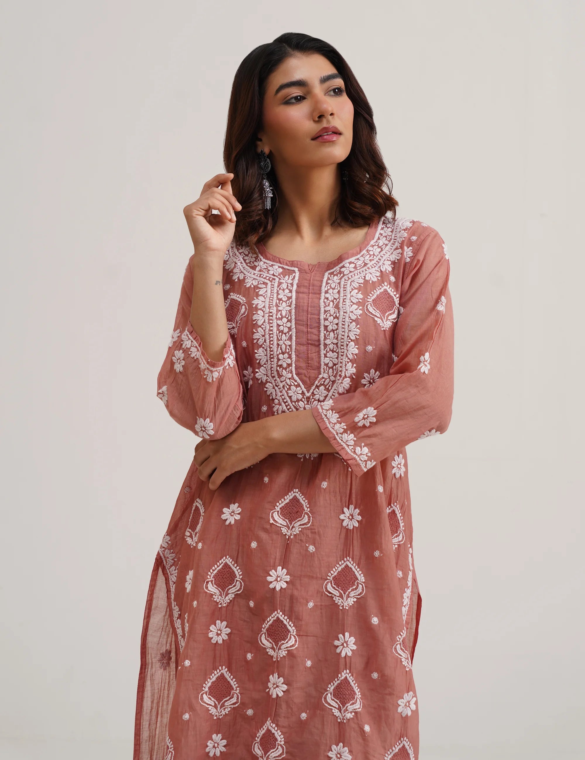 ZORA CHIKANAKRI KURTA SET OF THREE