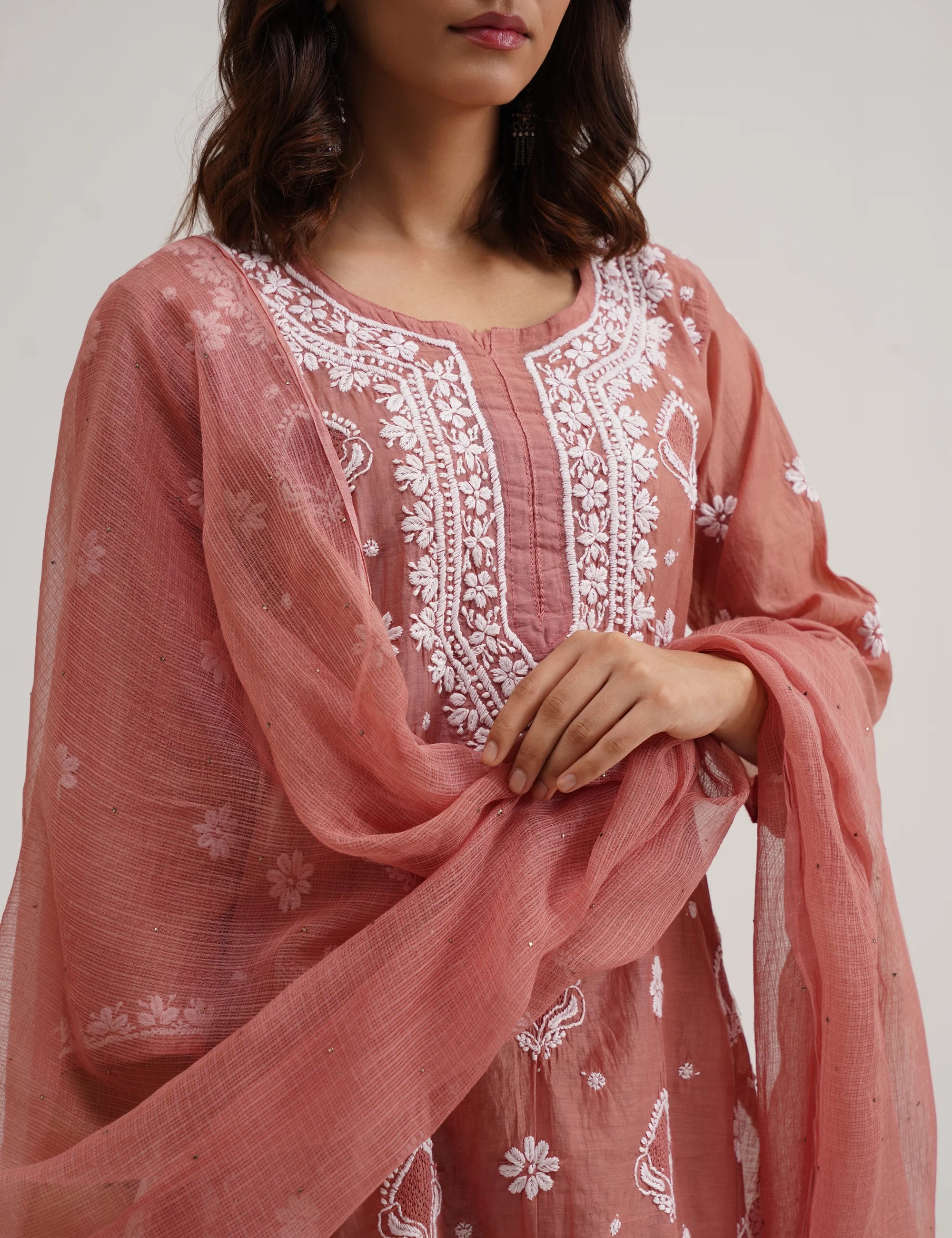 ZORA CHIKANAKRI KURTA SET OF THREE