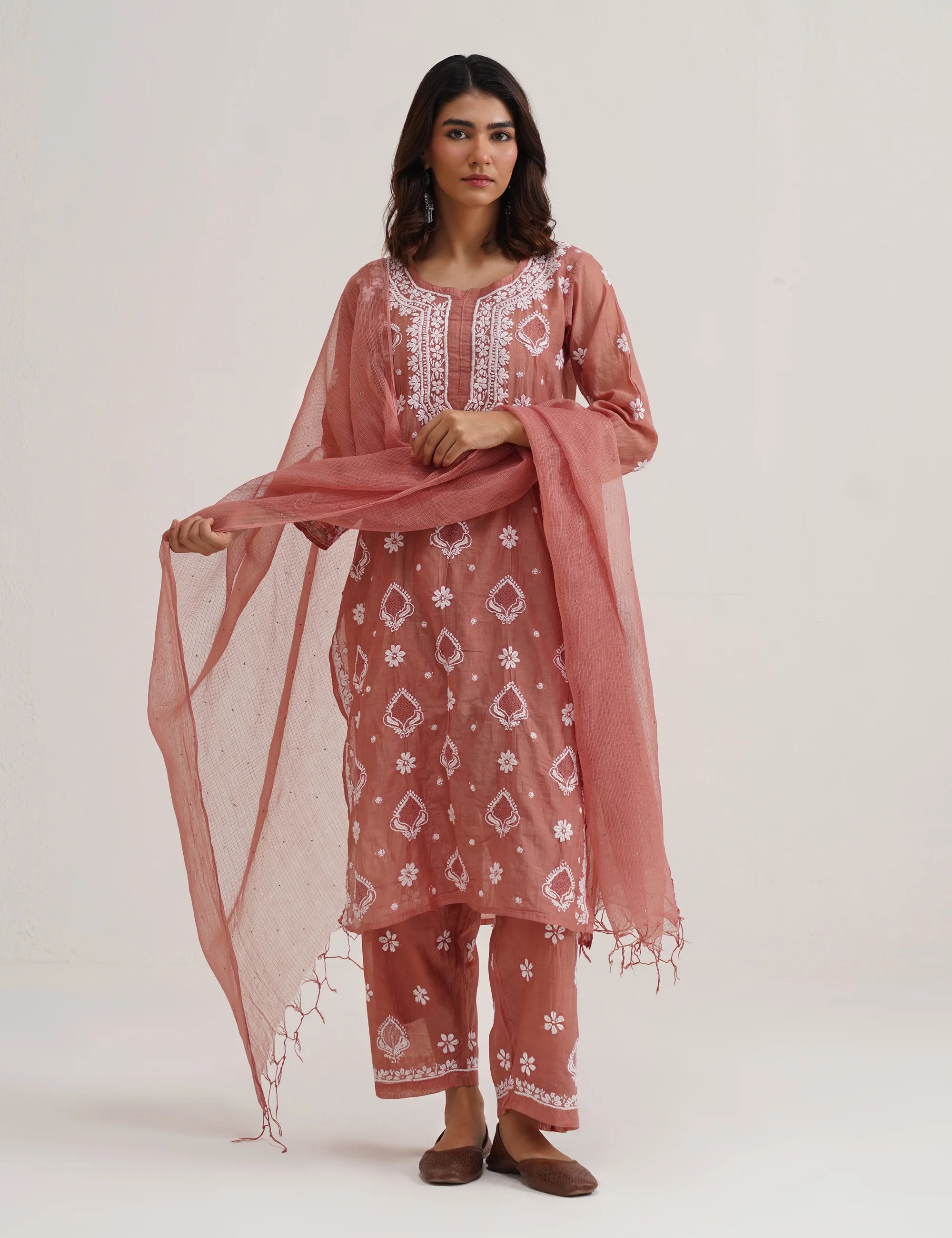 ZORA CHIKANAKRI KURTA SET OF THREE