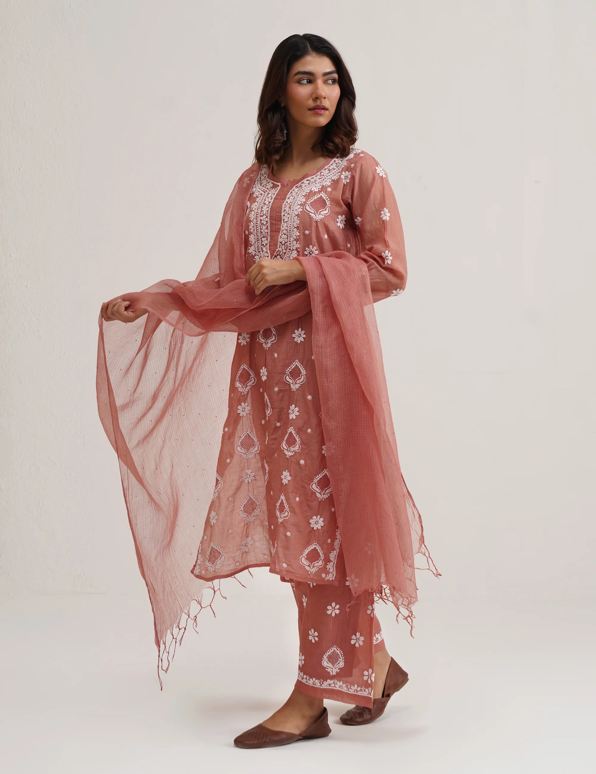 ZORA CHIKANAKRI KURTA SET OF THREE