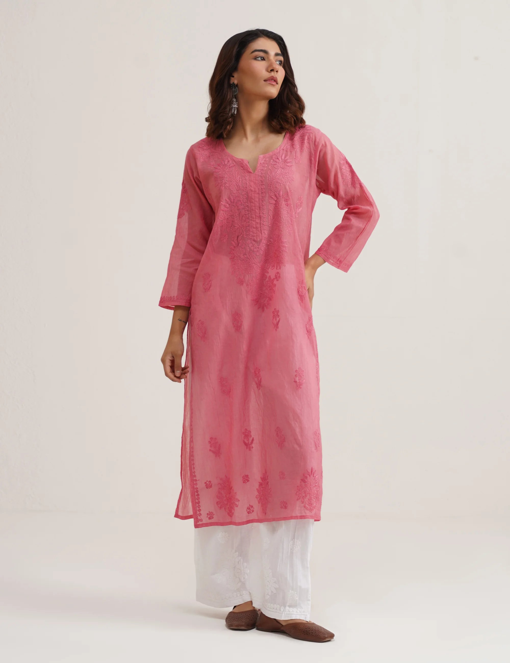 ADAA CHIKANKARI KURTA SET OF THREE