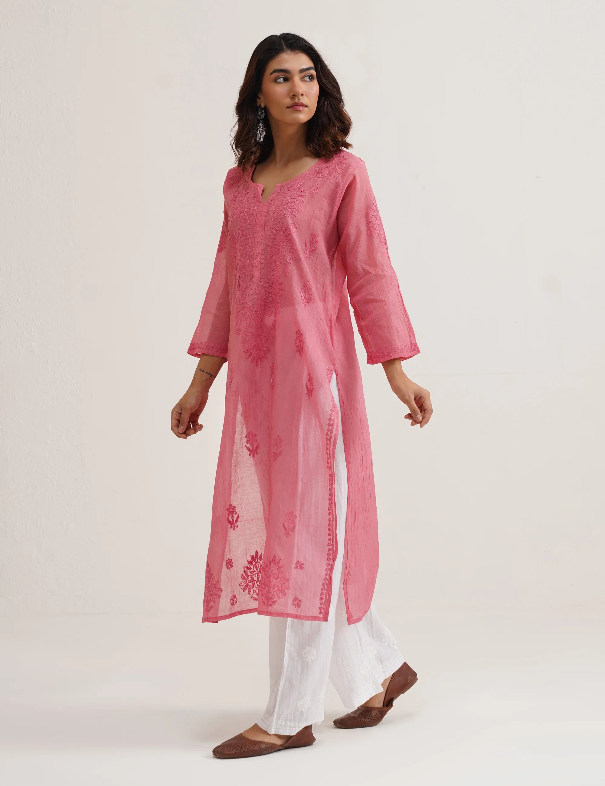 ADAA CHIKANKARI KURTA SET OF THREE