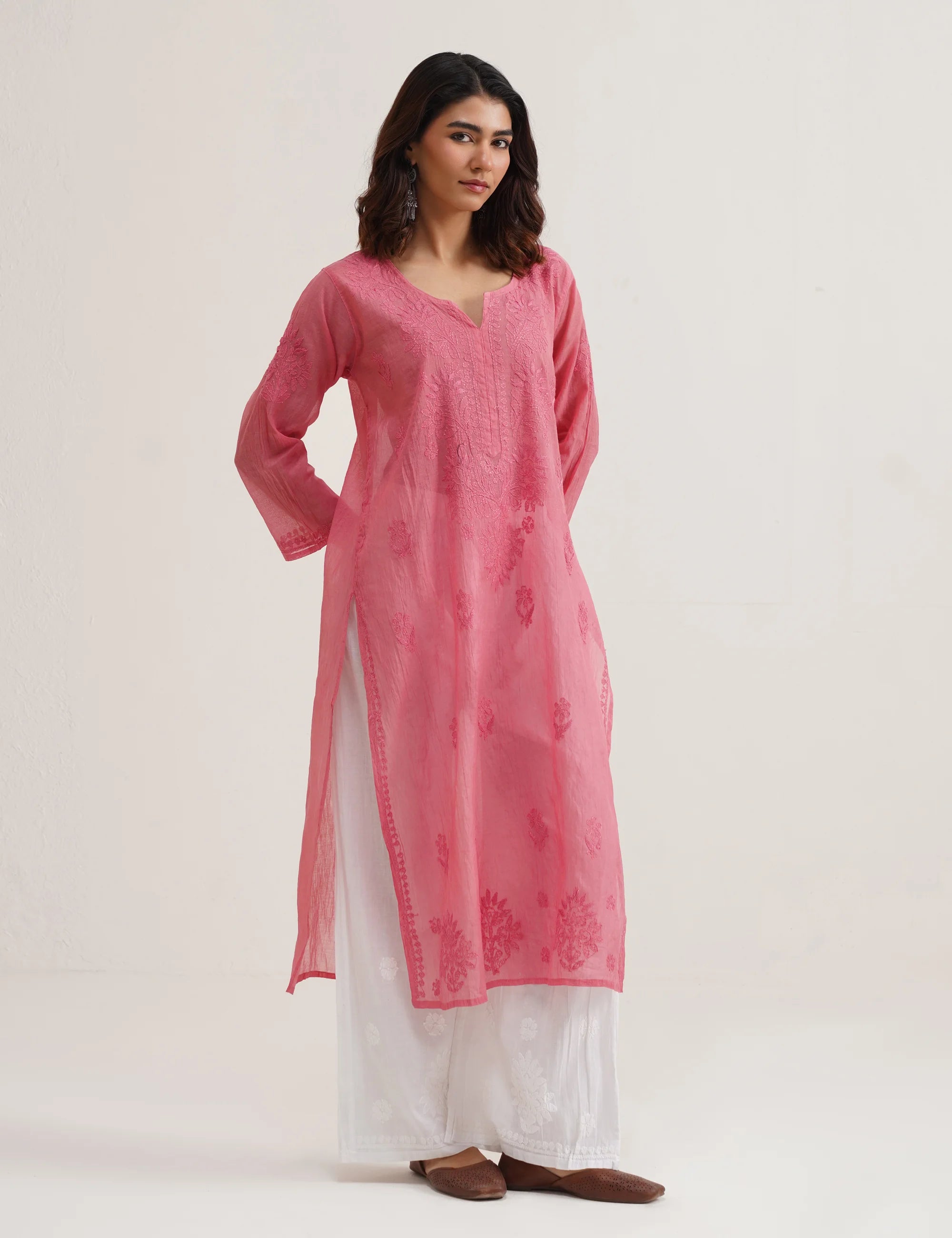 ADAA CHIKANKARI KURTA SET OF THREE