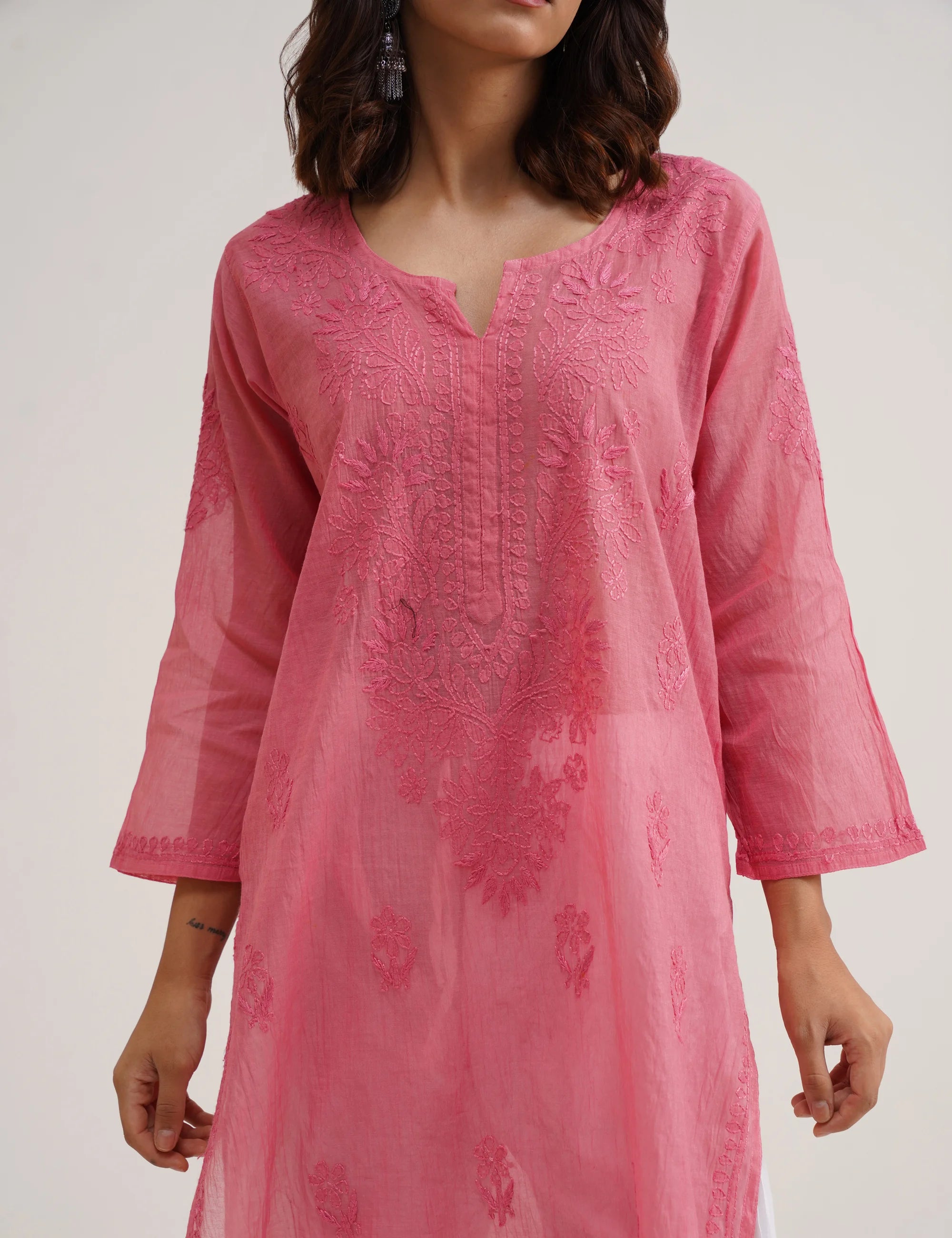 ADAA CHIKANKARI KURTA SET OF THREE