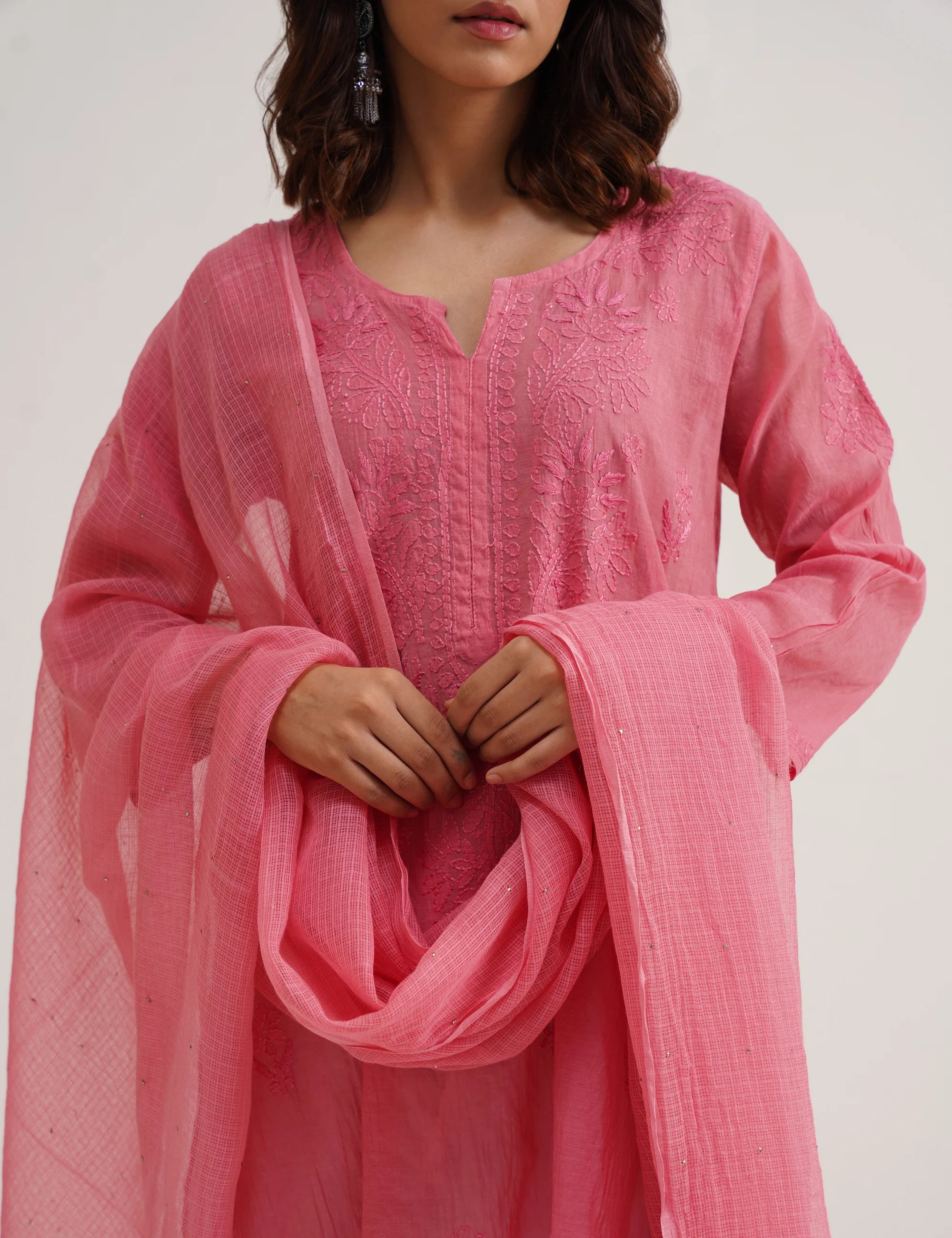 ADAA CHIKANKARI KURTA SET OF THREE