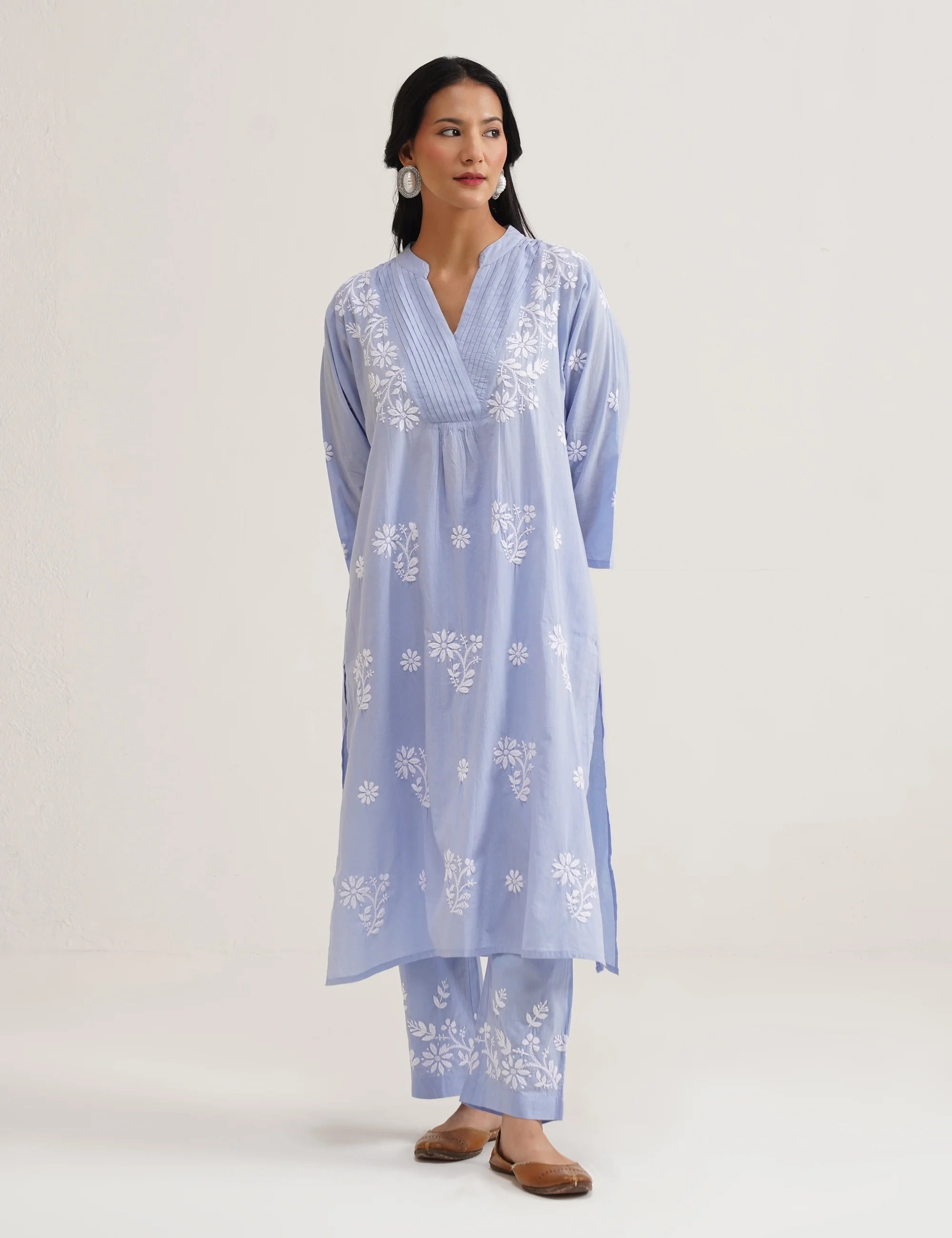 KESAR CHIKANKARI CO-ORD SET OF TWO