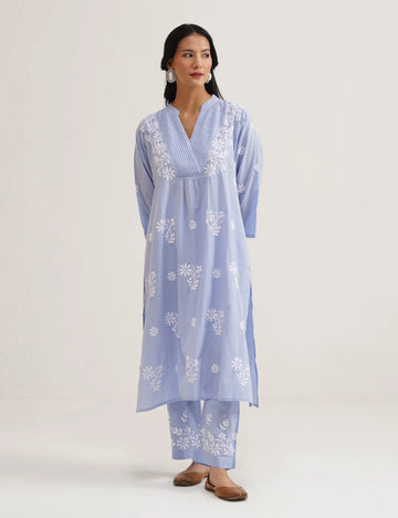 KESAR CHIKANKARI CO-ORD SET OF TWO