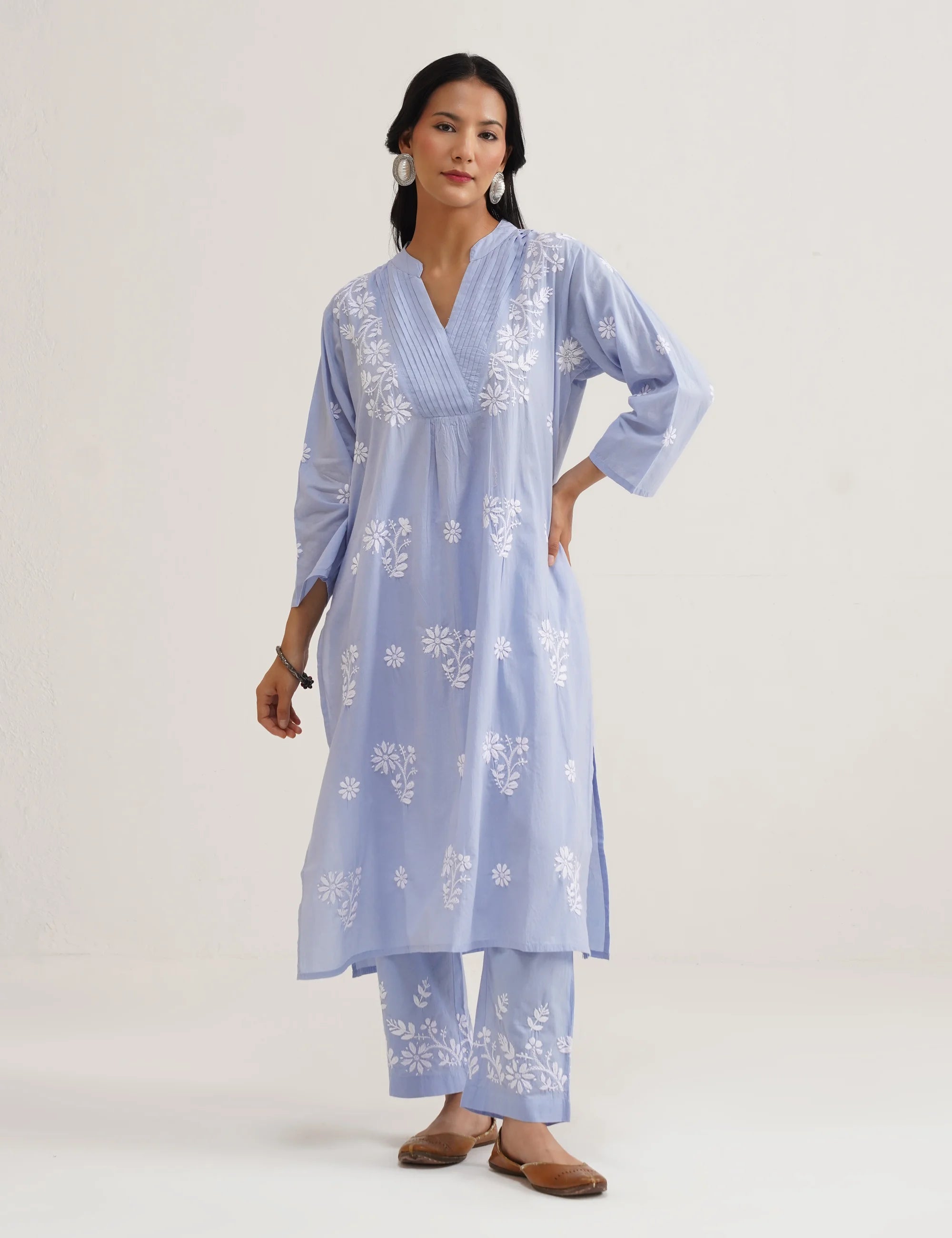 KESAR CHIKANKARI CO-ORD SET OF TWO