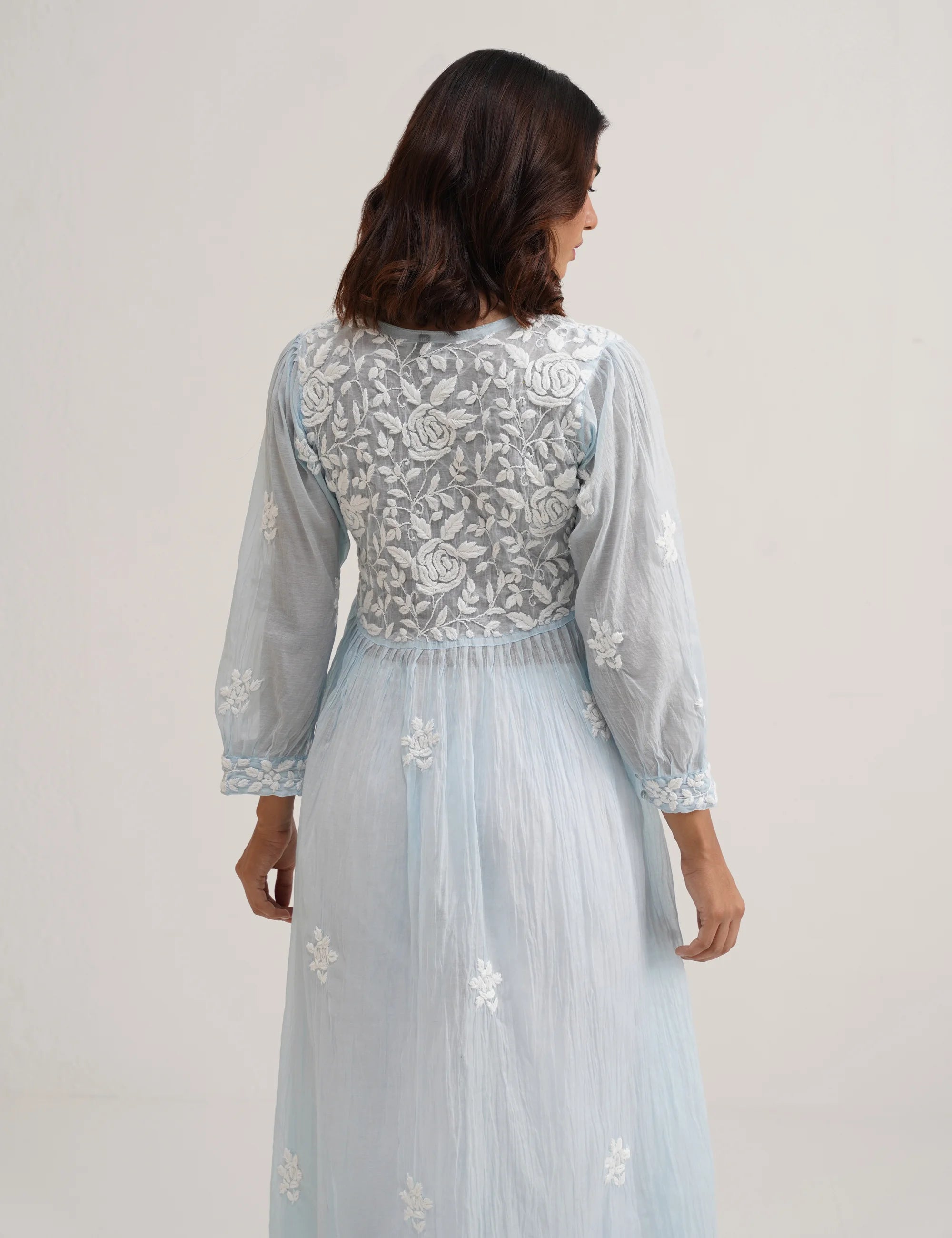 SEHER CHIKANKARI GOWN SET OF THREE