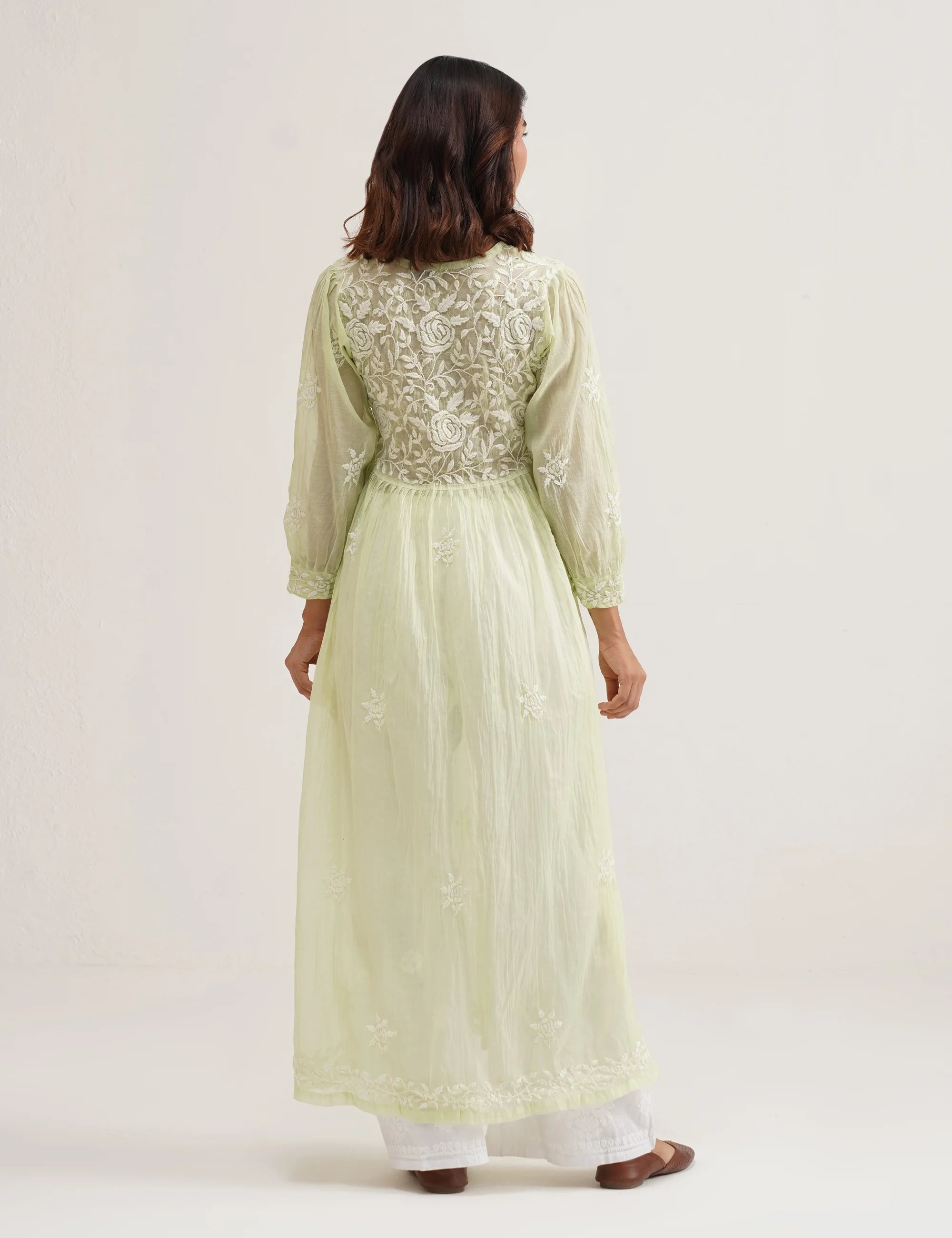 SEHER CHIKANKARI GOWN SET OF THREE