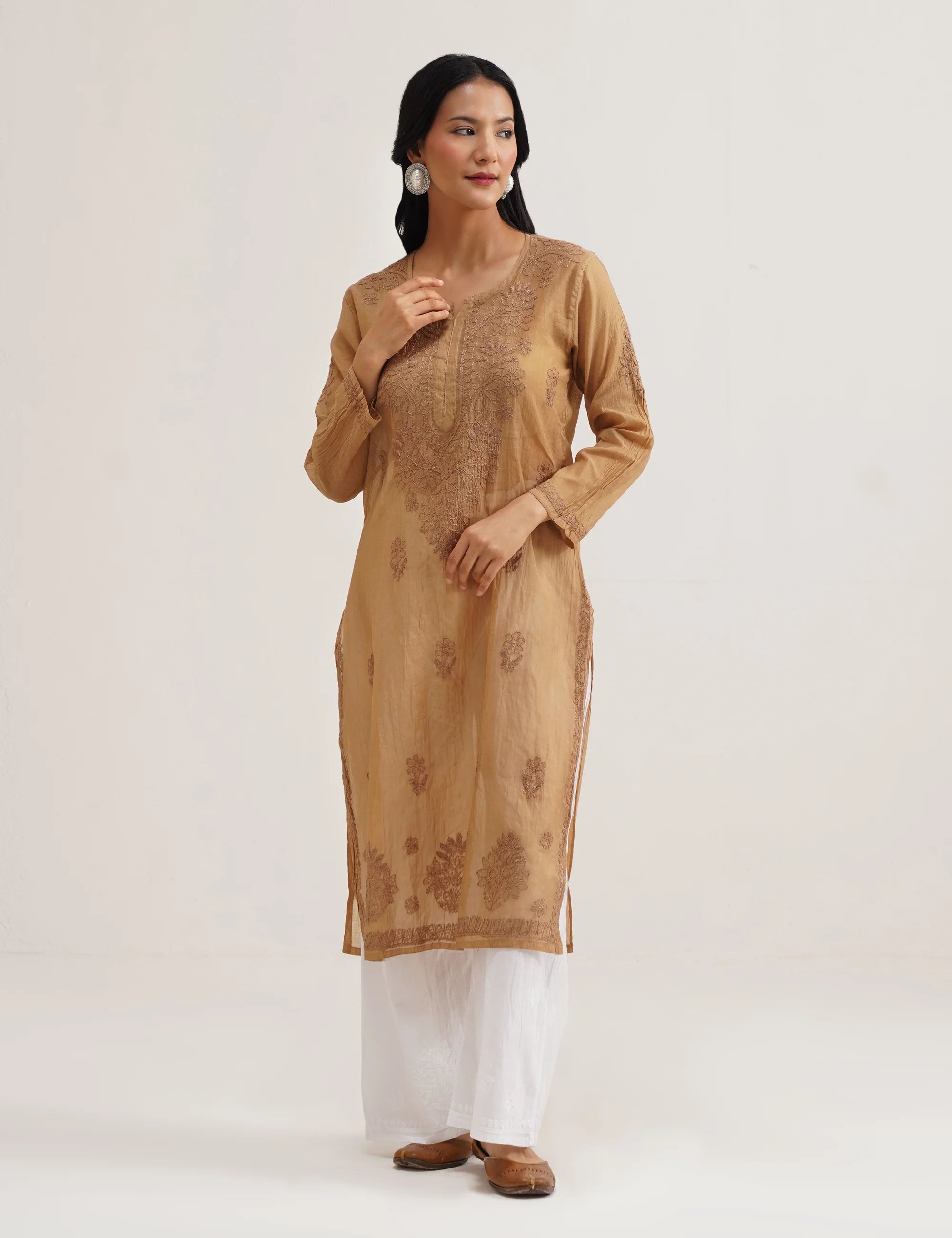 ADAA CHIKANKARI KURTA SET OF THREE