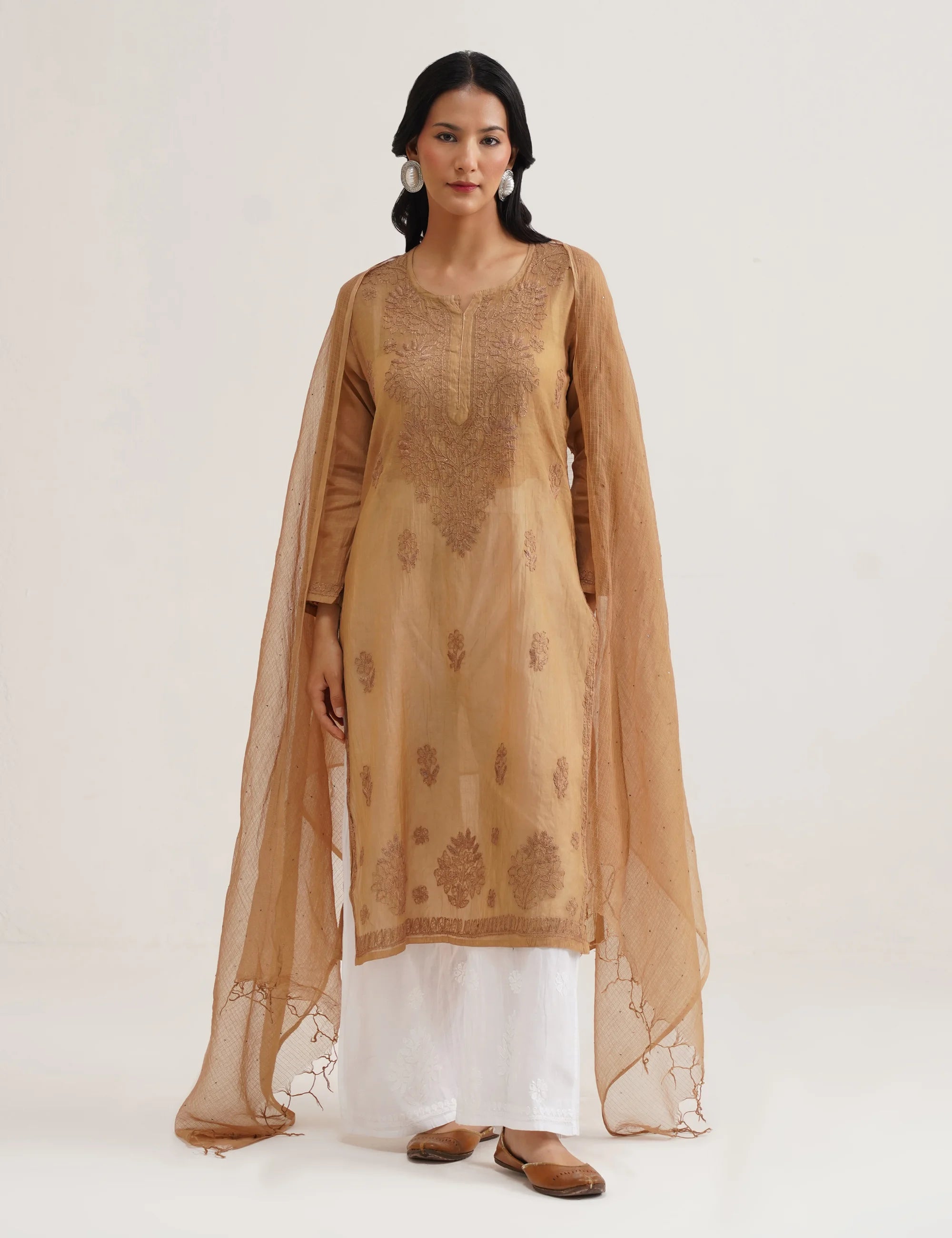 ADAA CHIKANKARI KURTA SET OF THREE