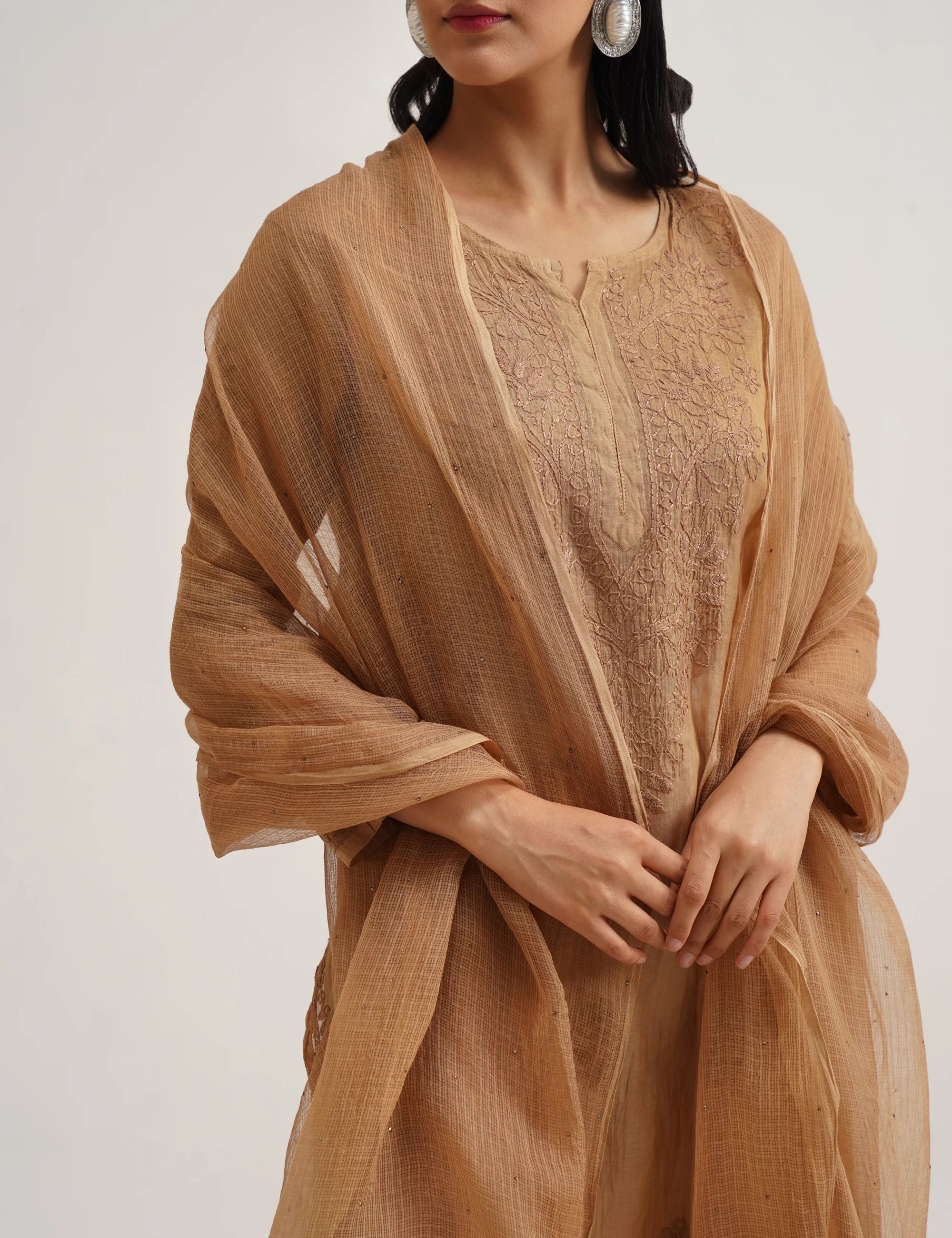 ADAA CHIKANKARI KURTA SET OF THREE
