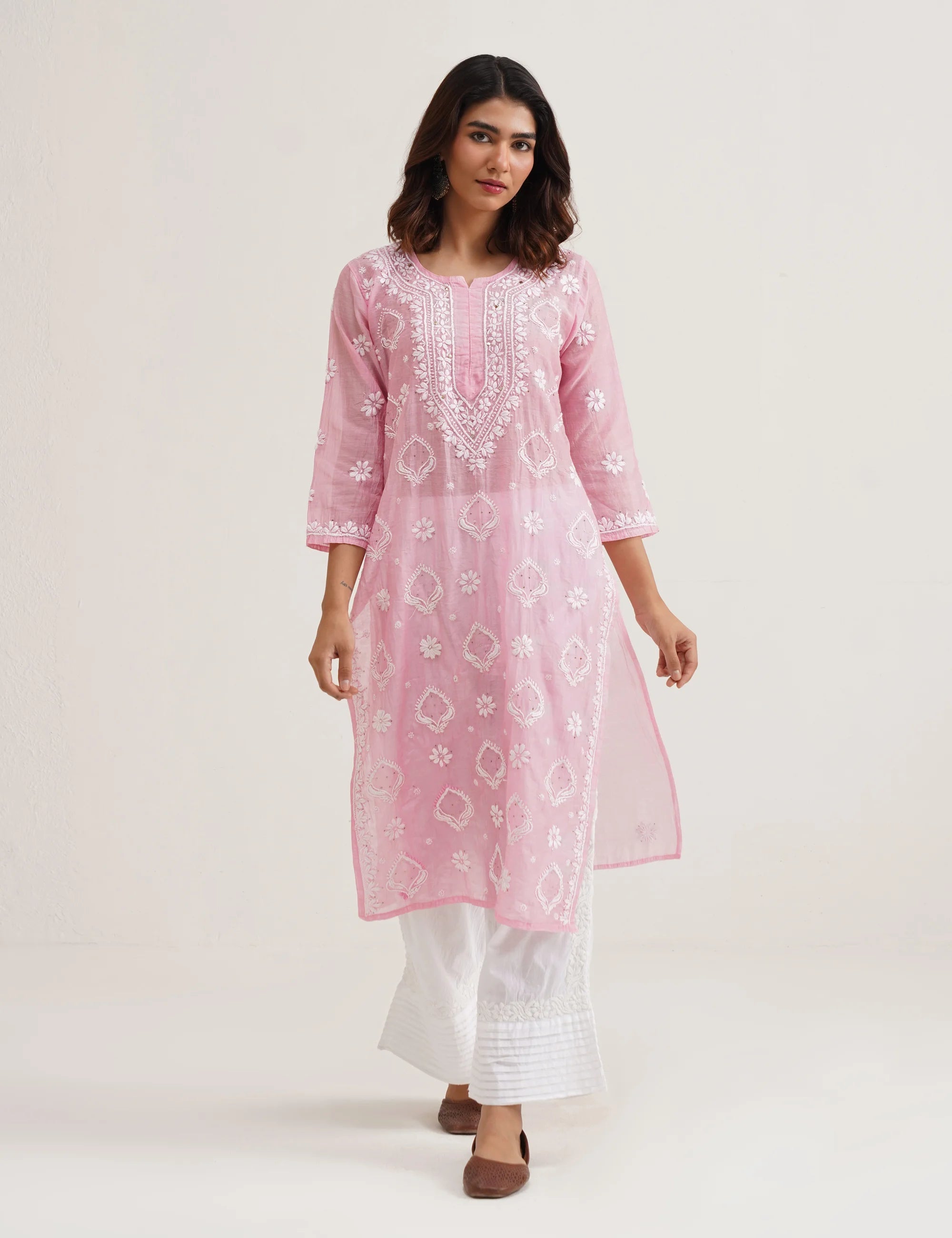 AYRA CHIKANKARI KURTA SET OF THREE