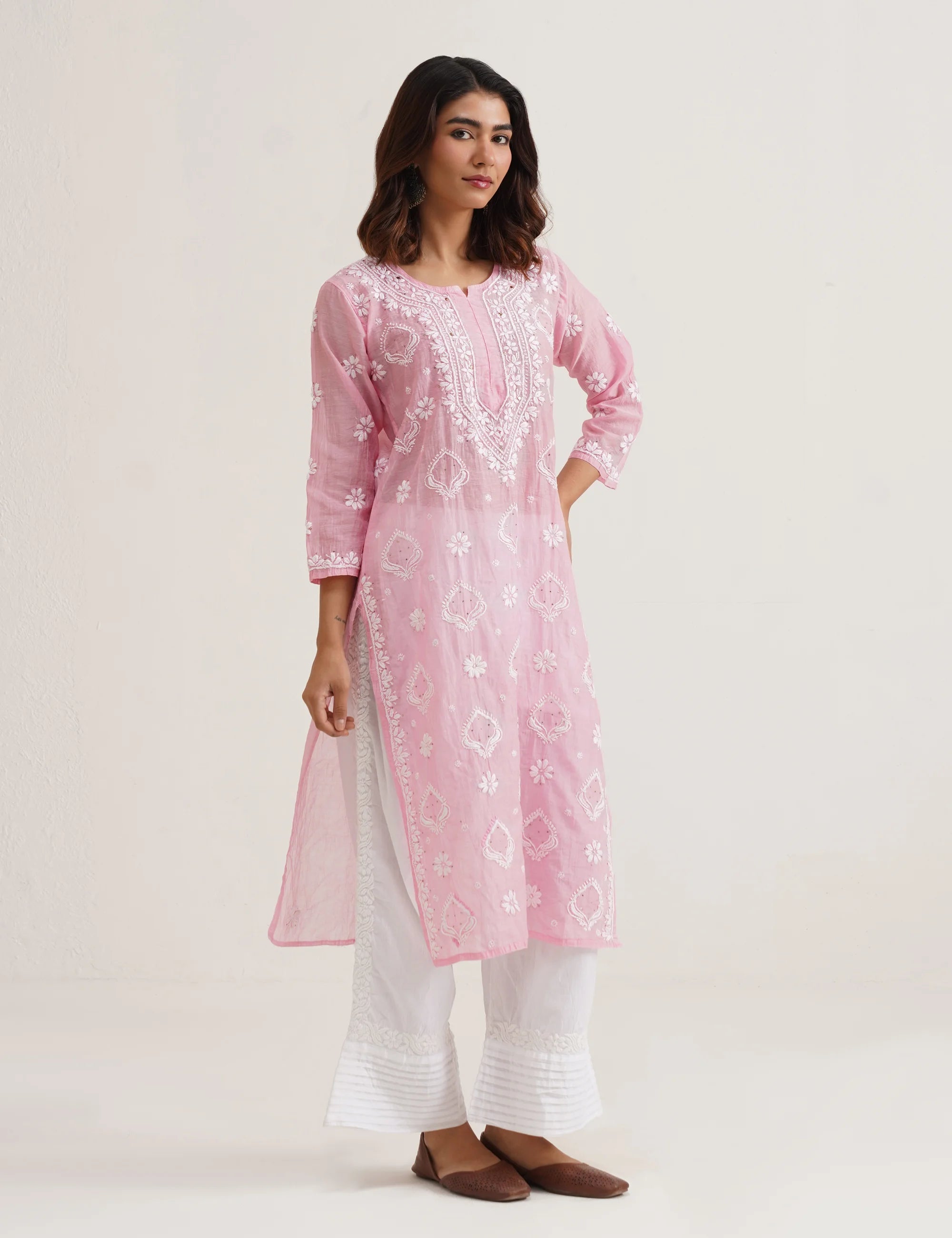 AYRA CHIKANKARI KURTA SET OF THREE