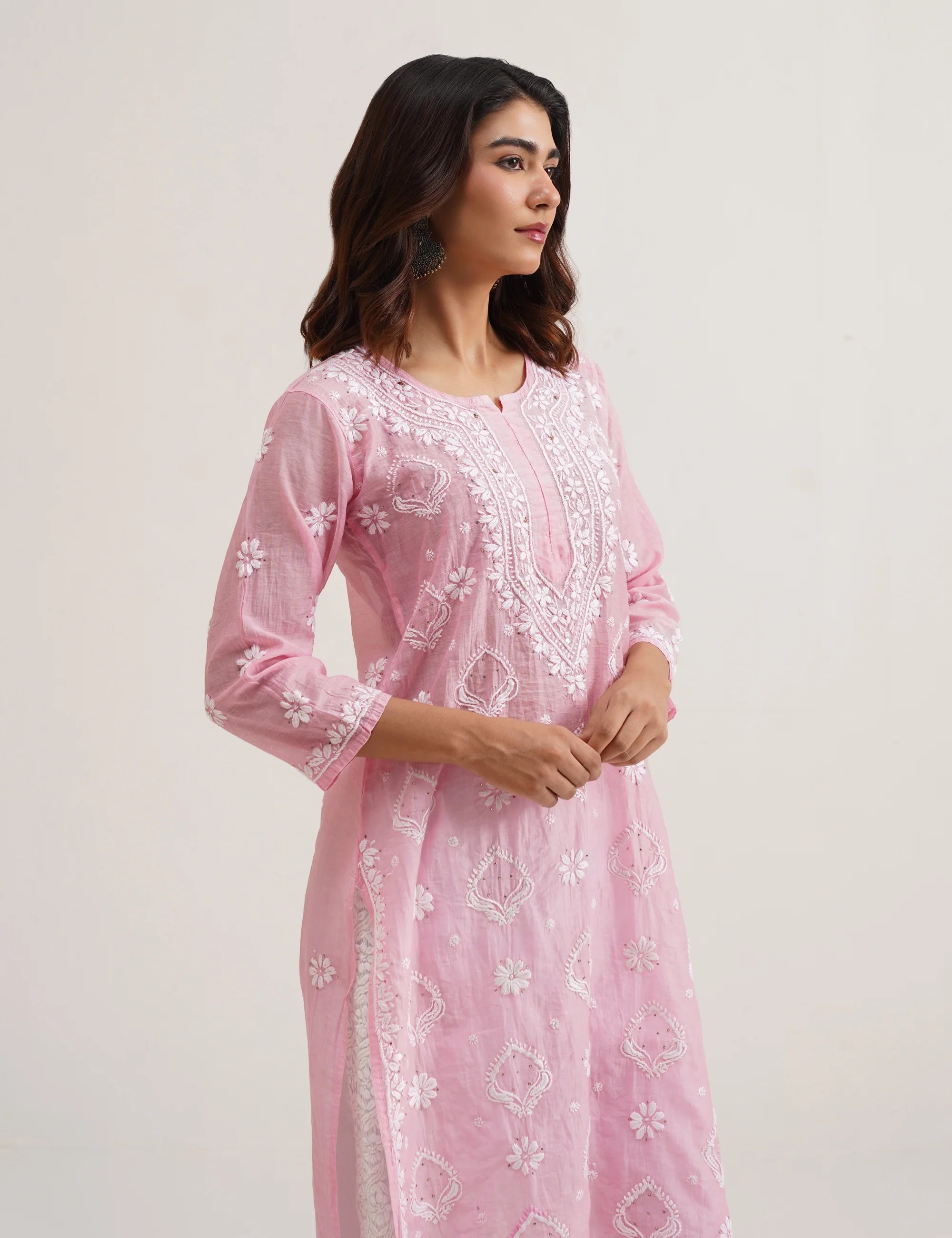 AYRA CHIKANKARI KURTA SET OF THREE
