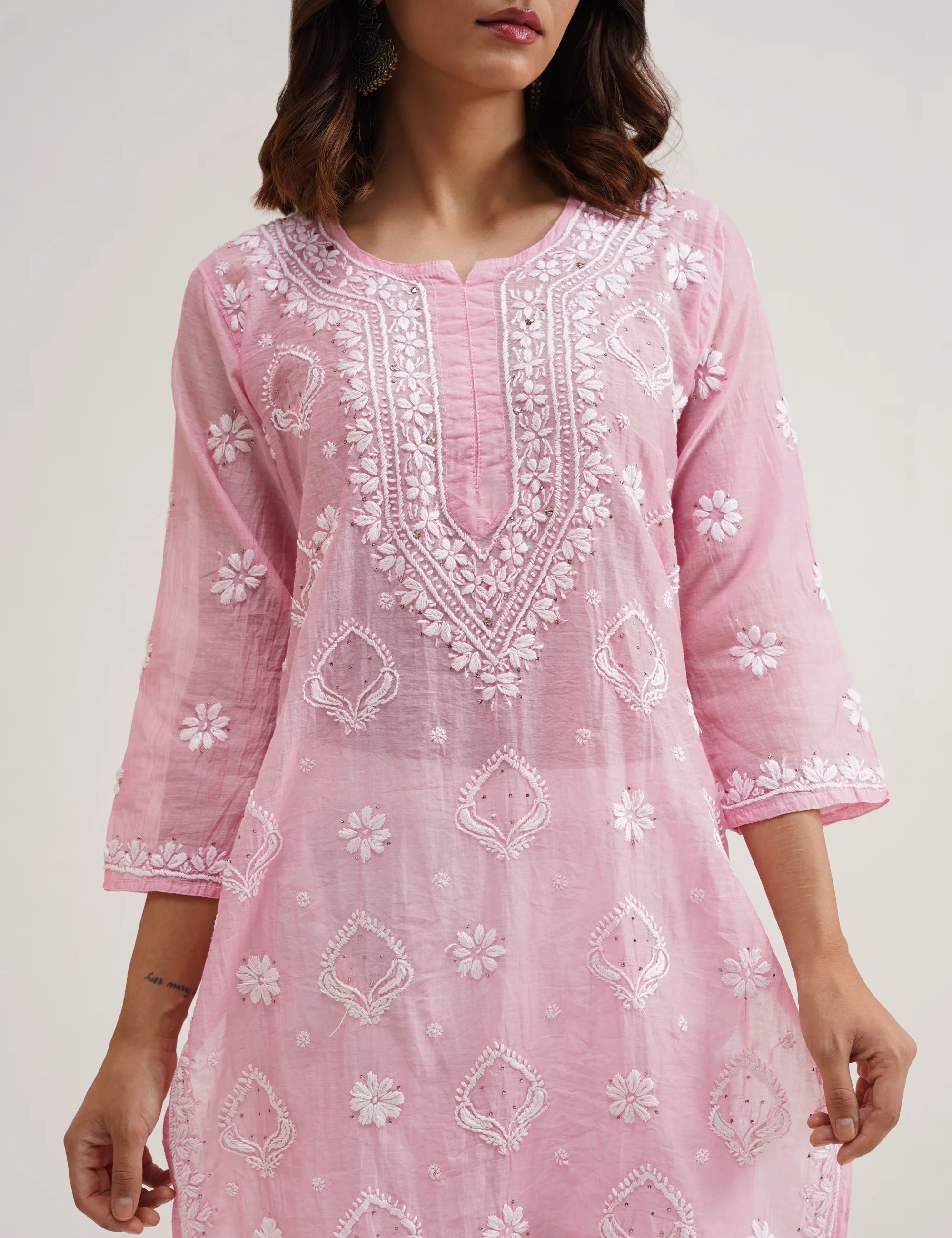 AYRA CHIKANKARI KURTA SET OF THREE