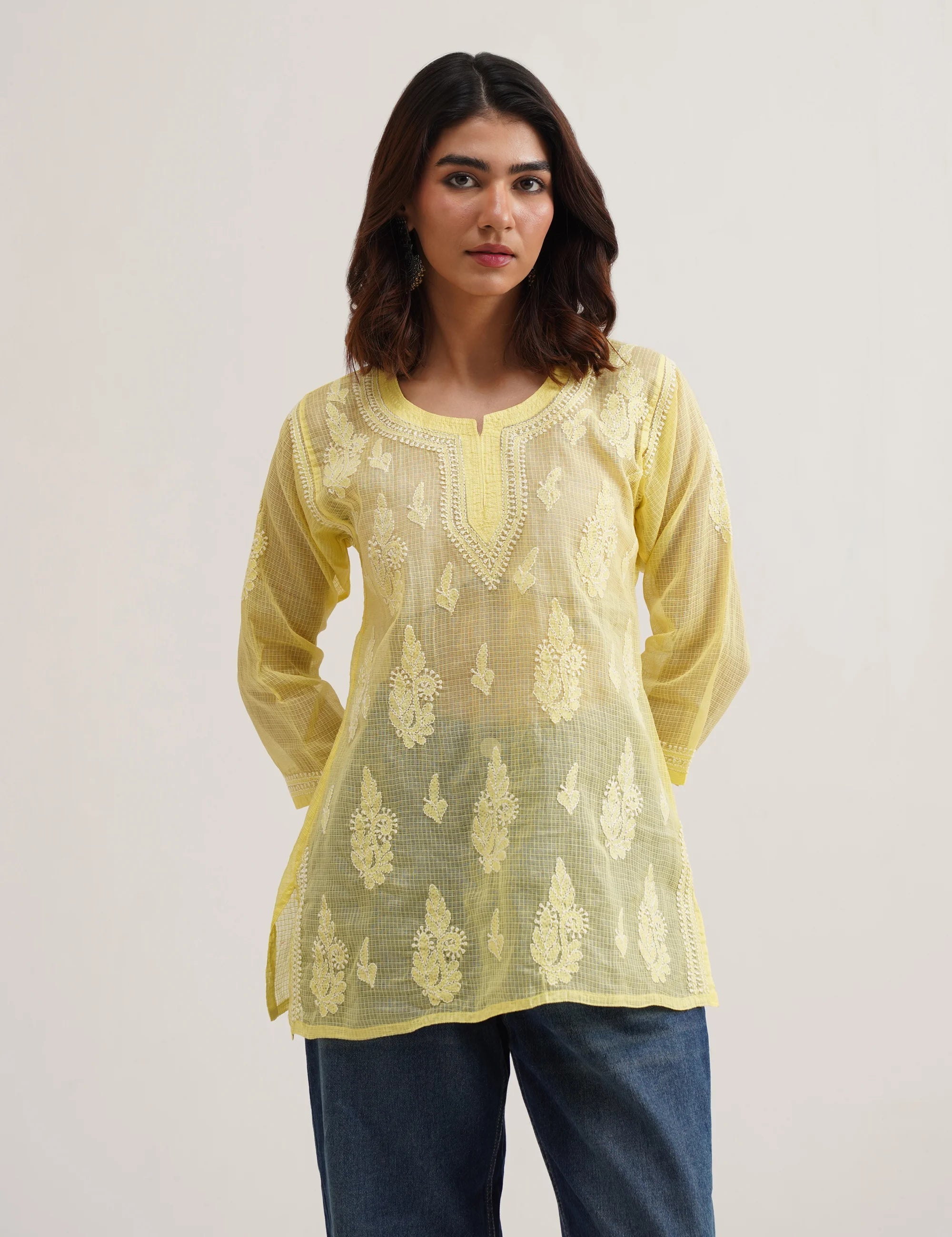 ZURI CHIKANKARI SHORT KURTI