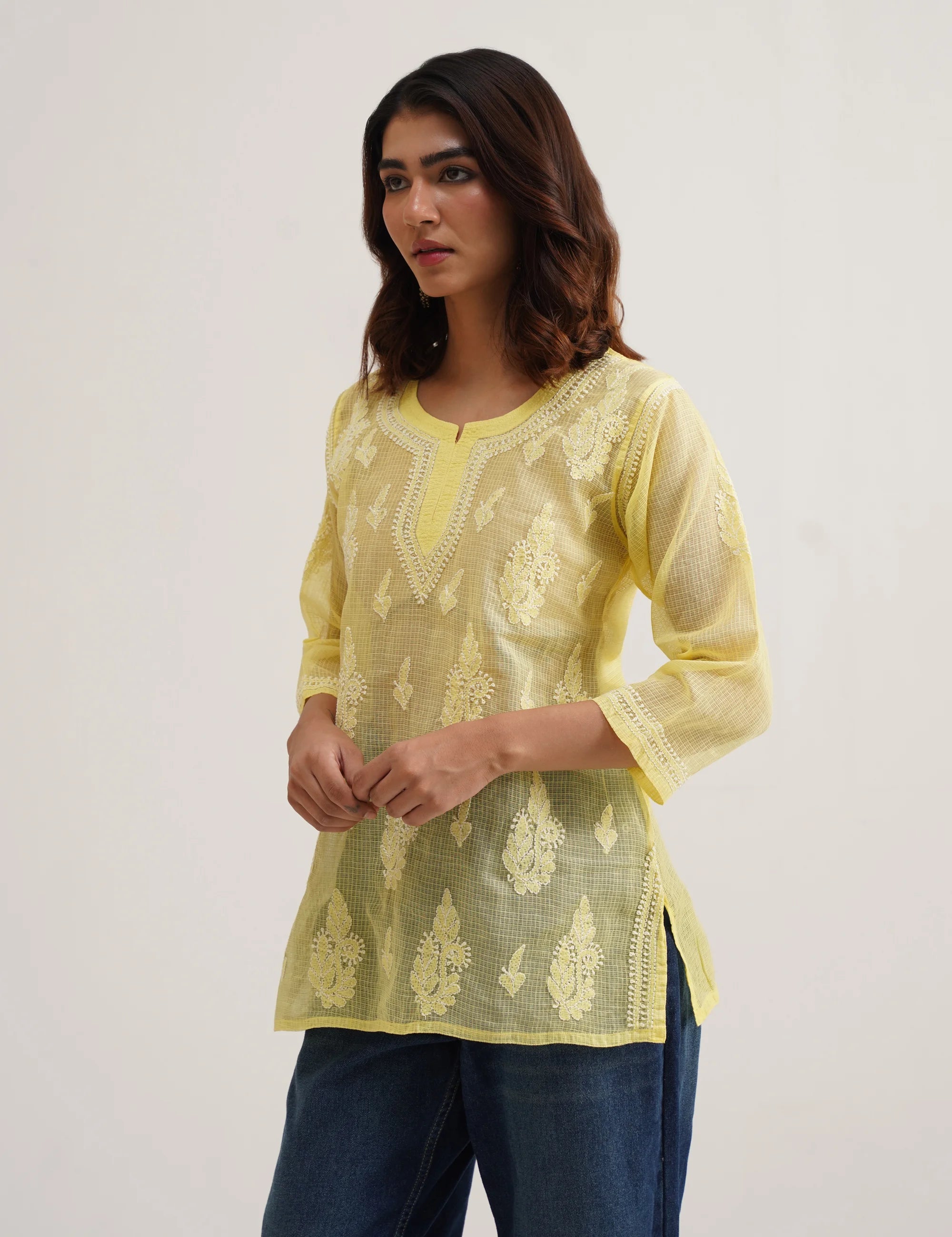ZURI CHIKANKARI SHORT KURTI