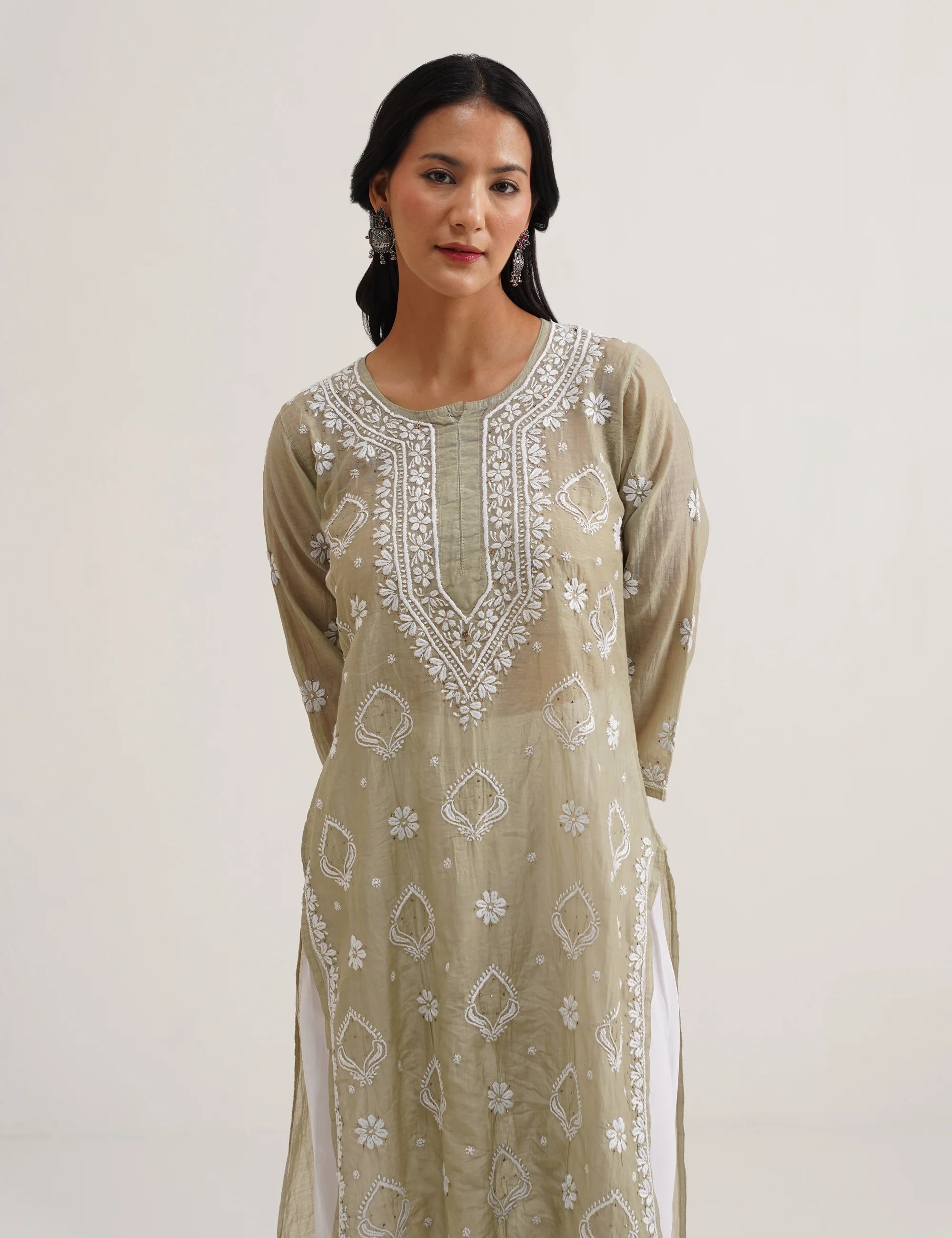 AYRA CHIKANKARI KURTA SET OF THREE