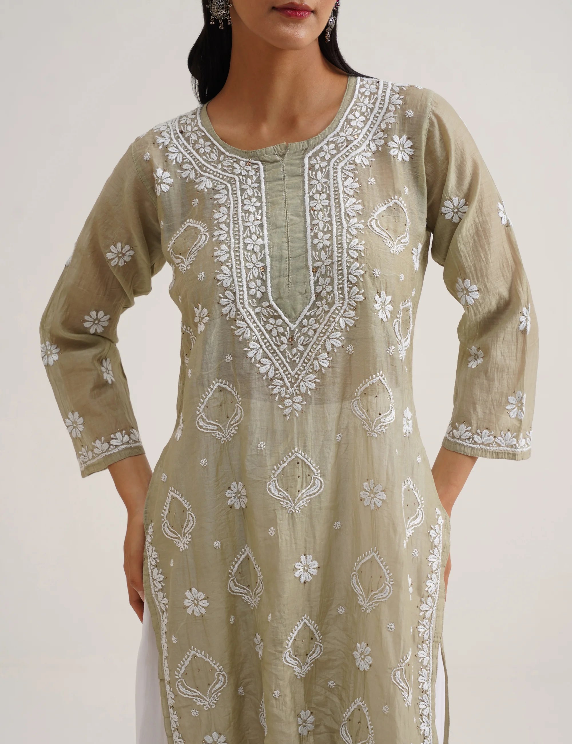 AYRA CHIKANKARI KURTA SET OF THREE