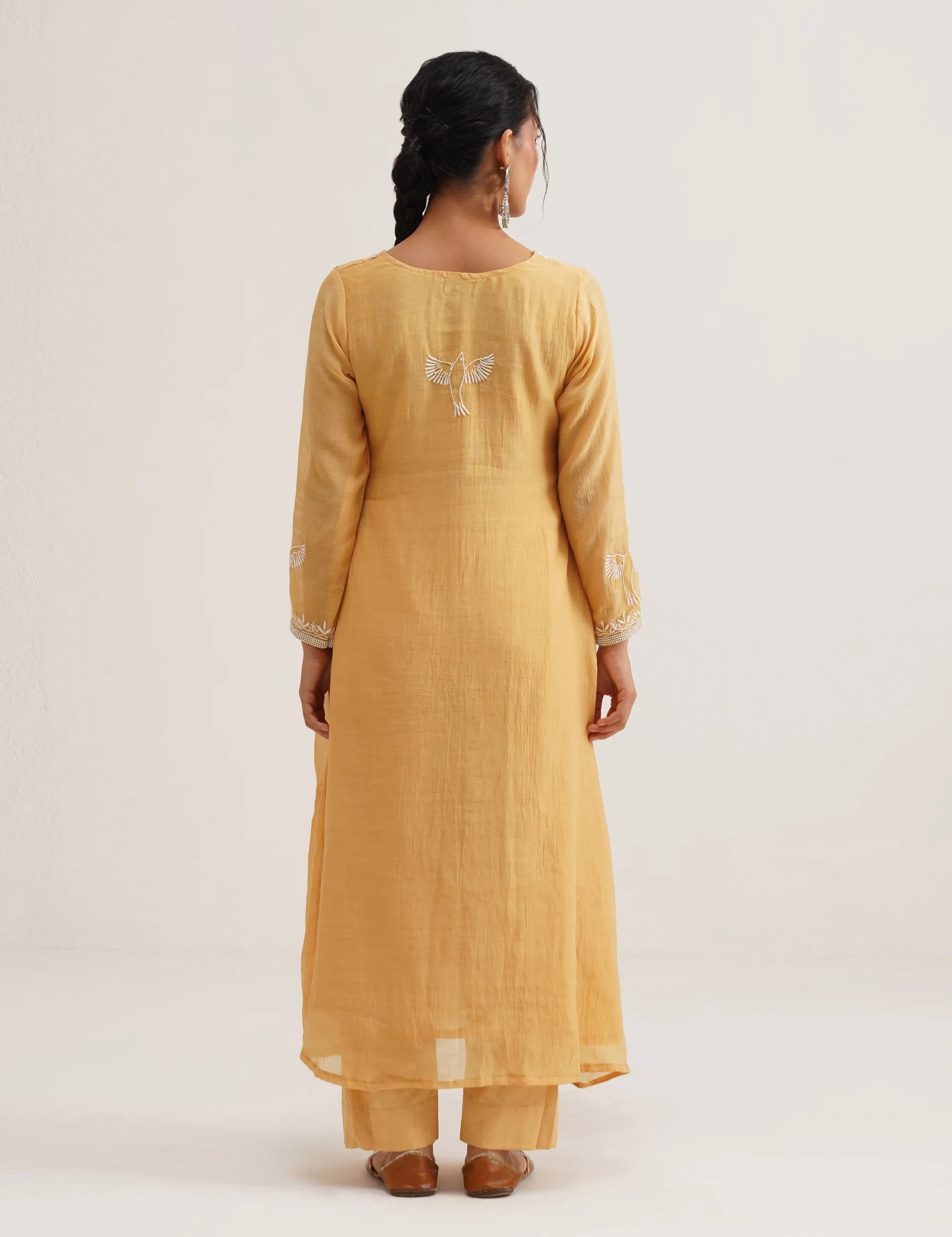 AFREEN CHIKANKARI A-LINE KURTA SET OF THREE