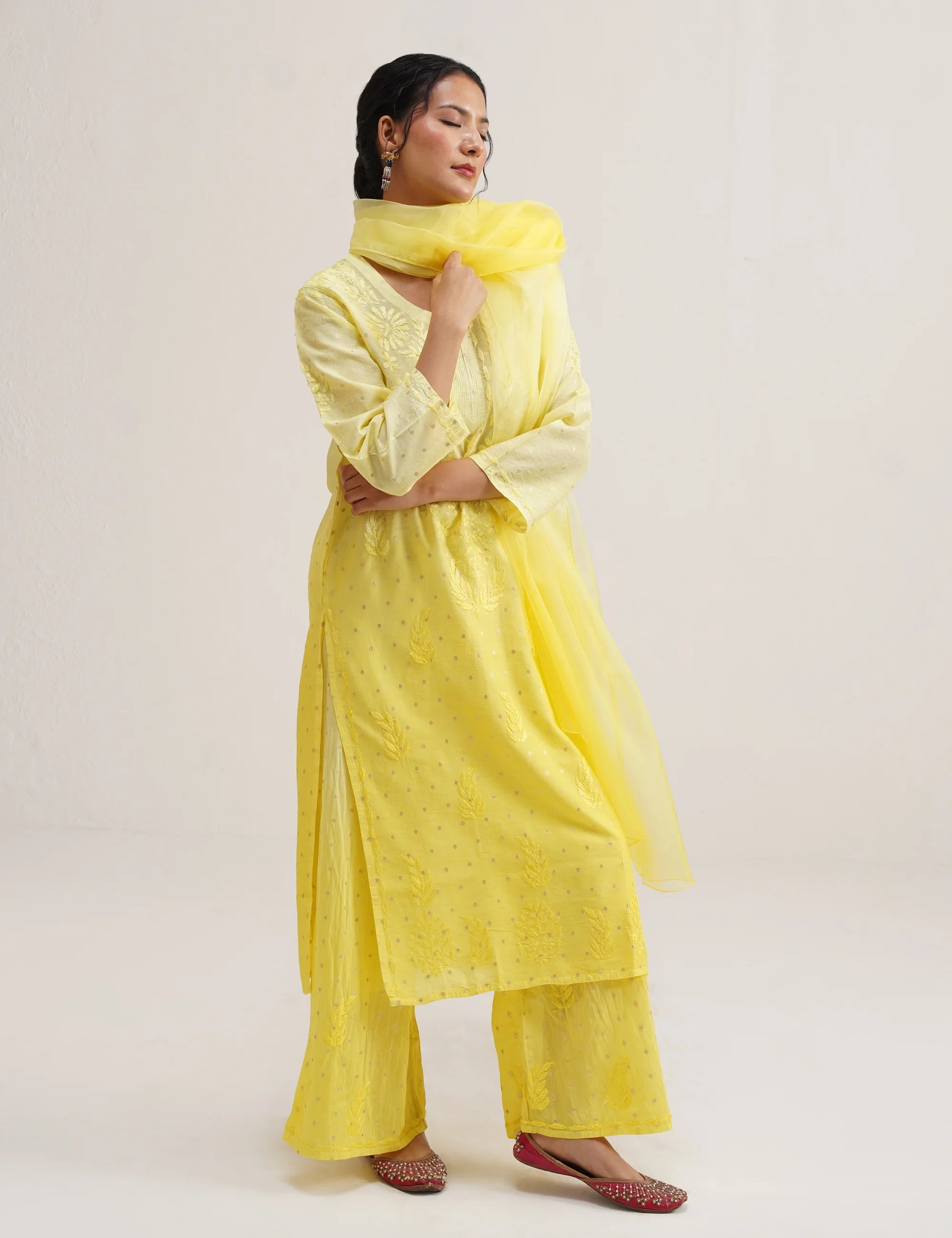 GULNAAR BANARASI SUIT SET OF THREE