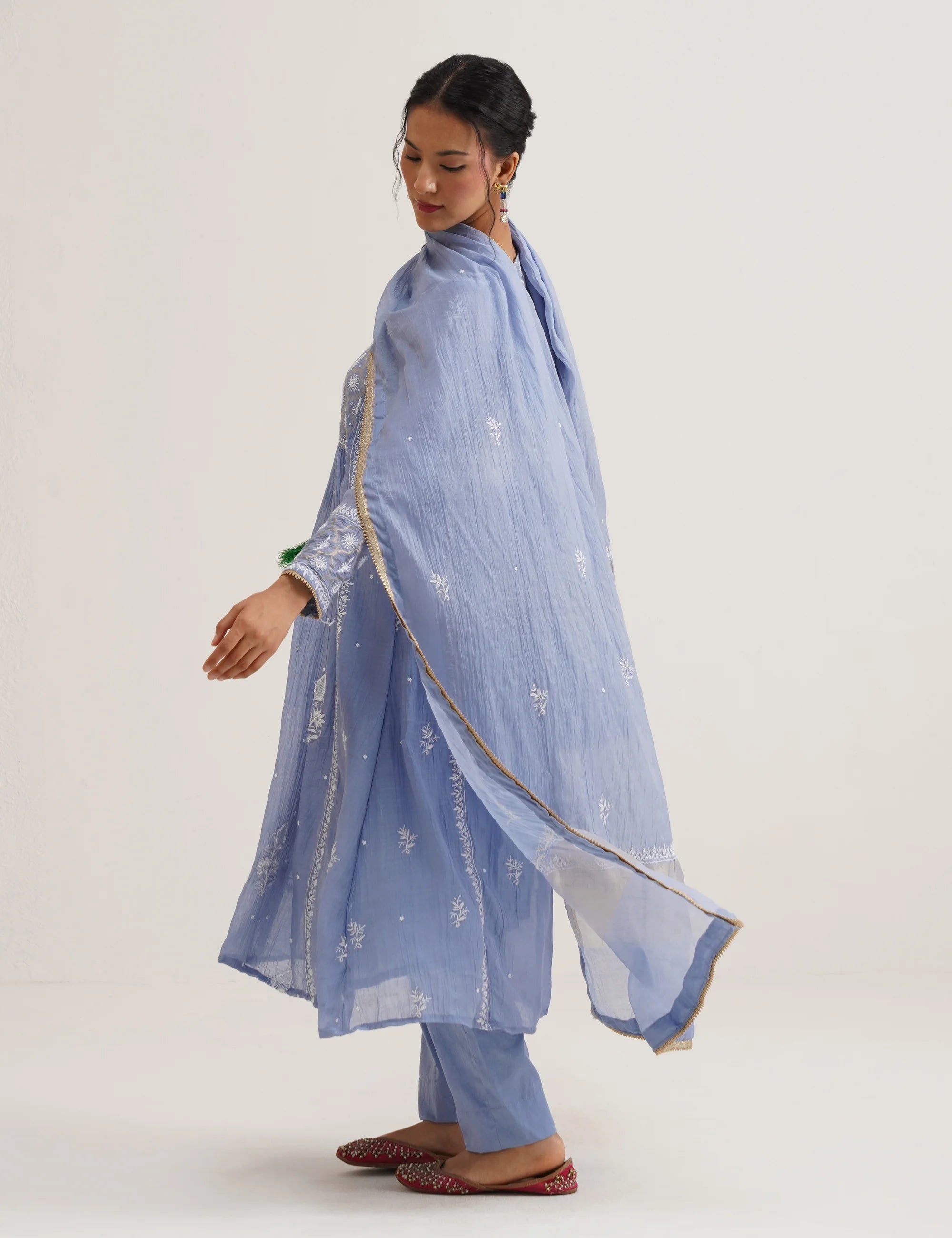 NAAZ A-LINE YOLK KURTA SET OF THREE