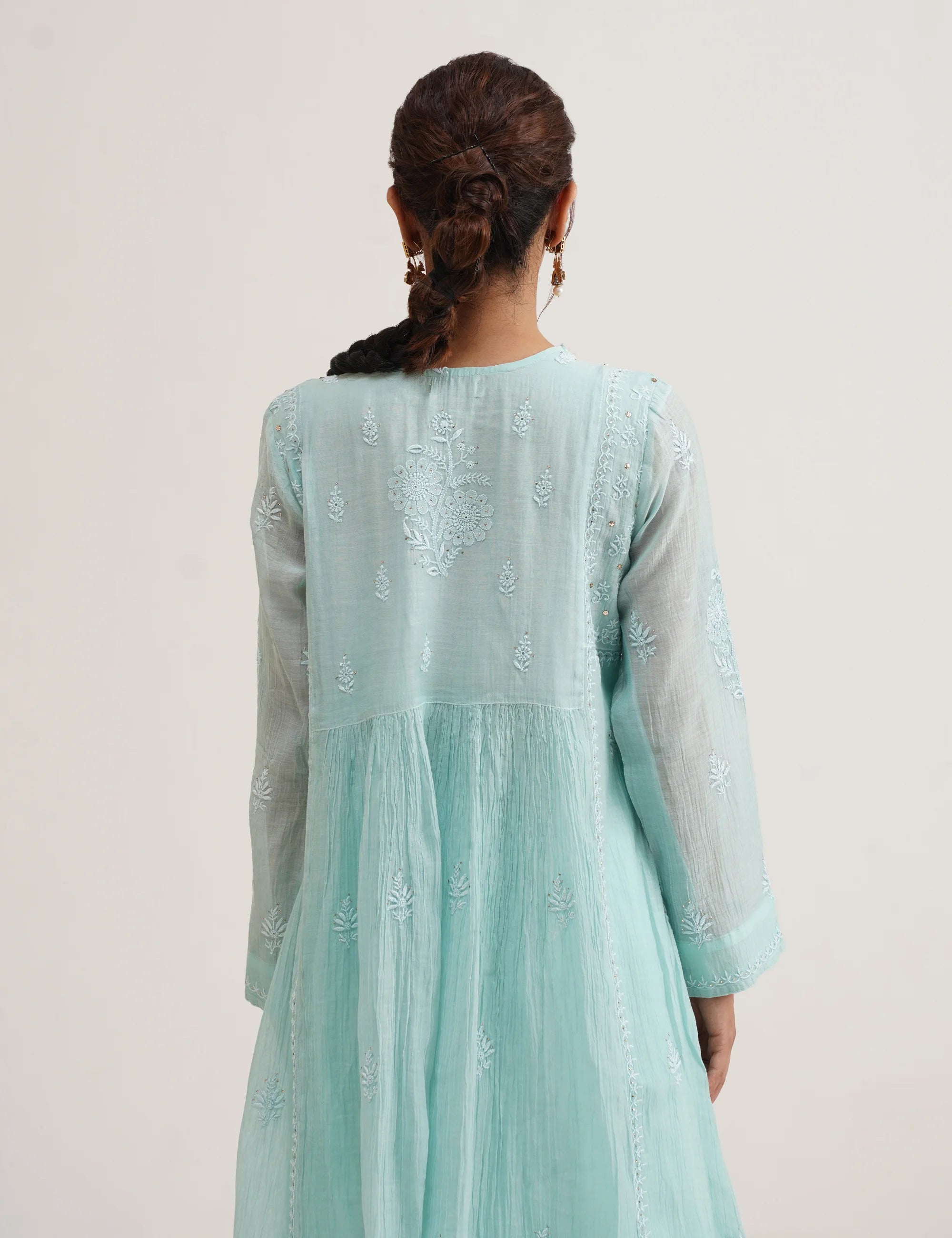 SABA A-LINE CHIKANKARI SET OF THREE
