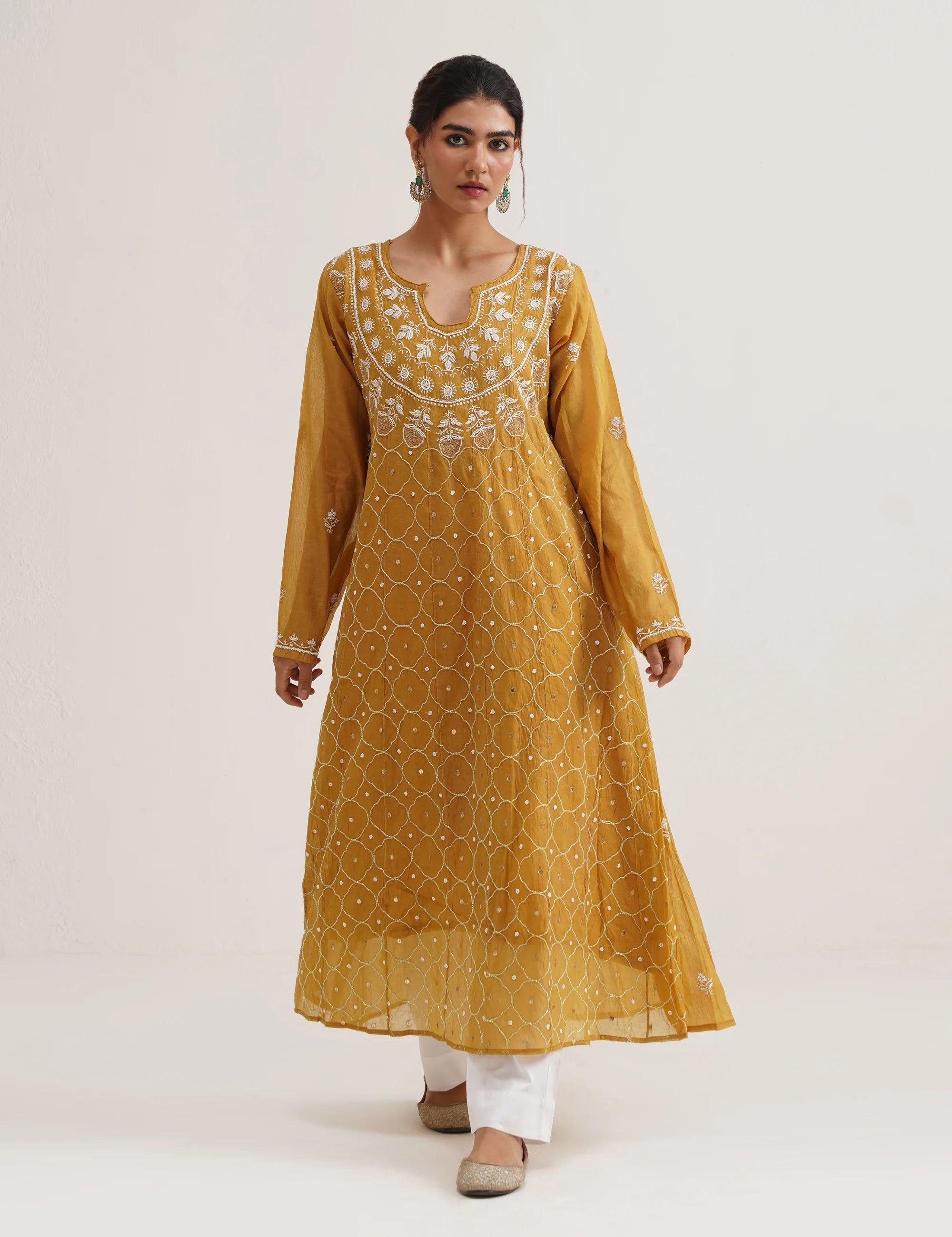 MIRAA CHIKANKARI ANARKALI SET OF THREE
