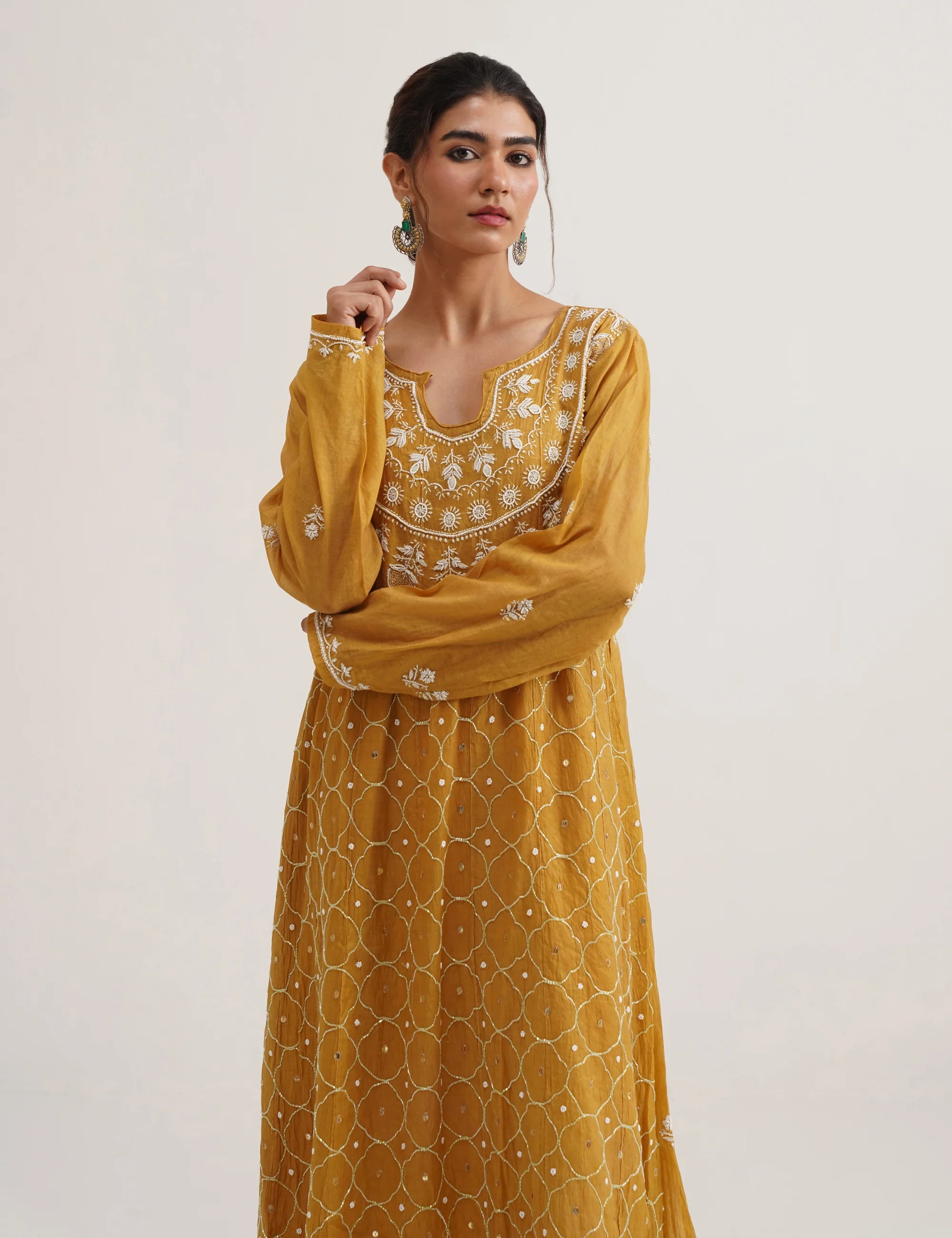 MIRAA CHIKANKARI ANARKALI SET OF THREE