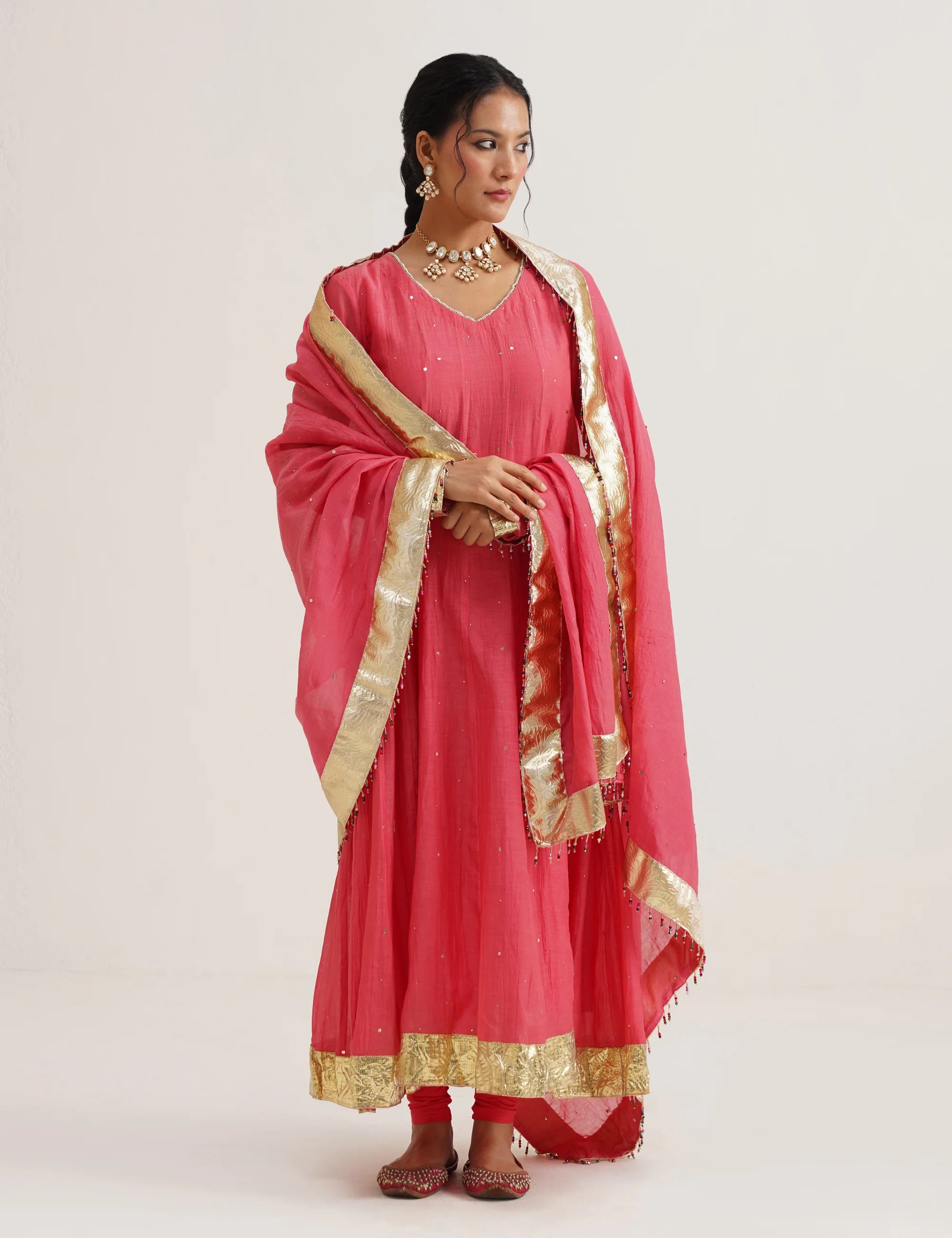 RIWAYAT CHANDERI KALI ANARKALI SET OF THREE