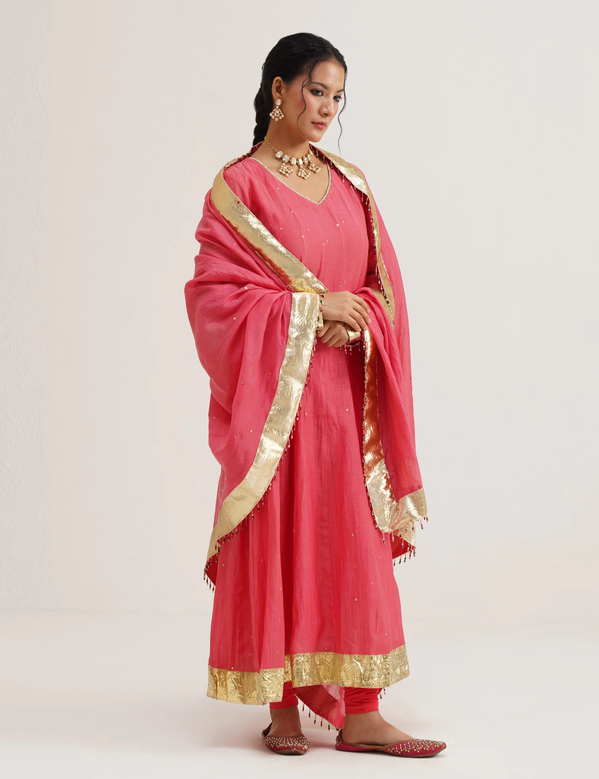 RIWAYAT CHANDERI KALI ANARKALI SET OF THREE