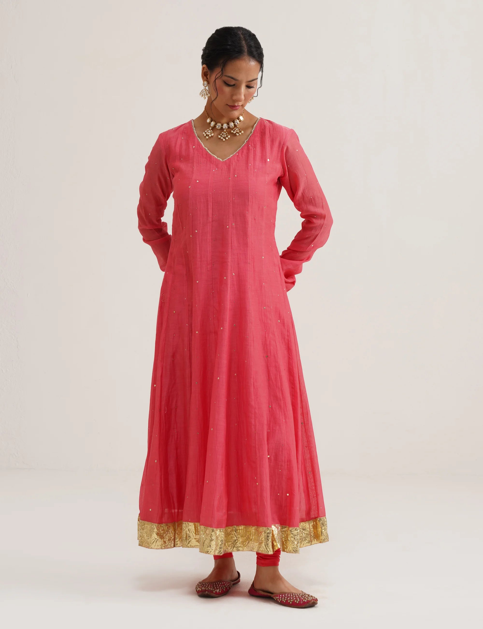 RIWAYAT CHANDERI KALI ANARKALI SET OF THREE