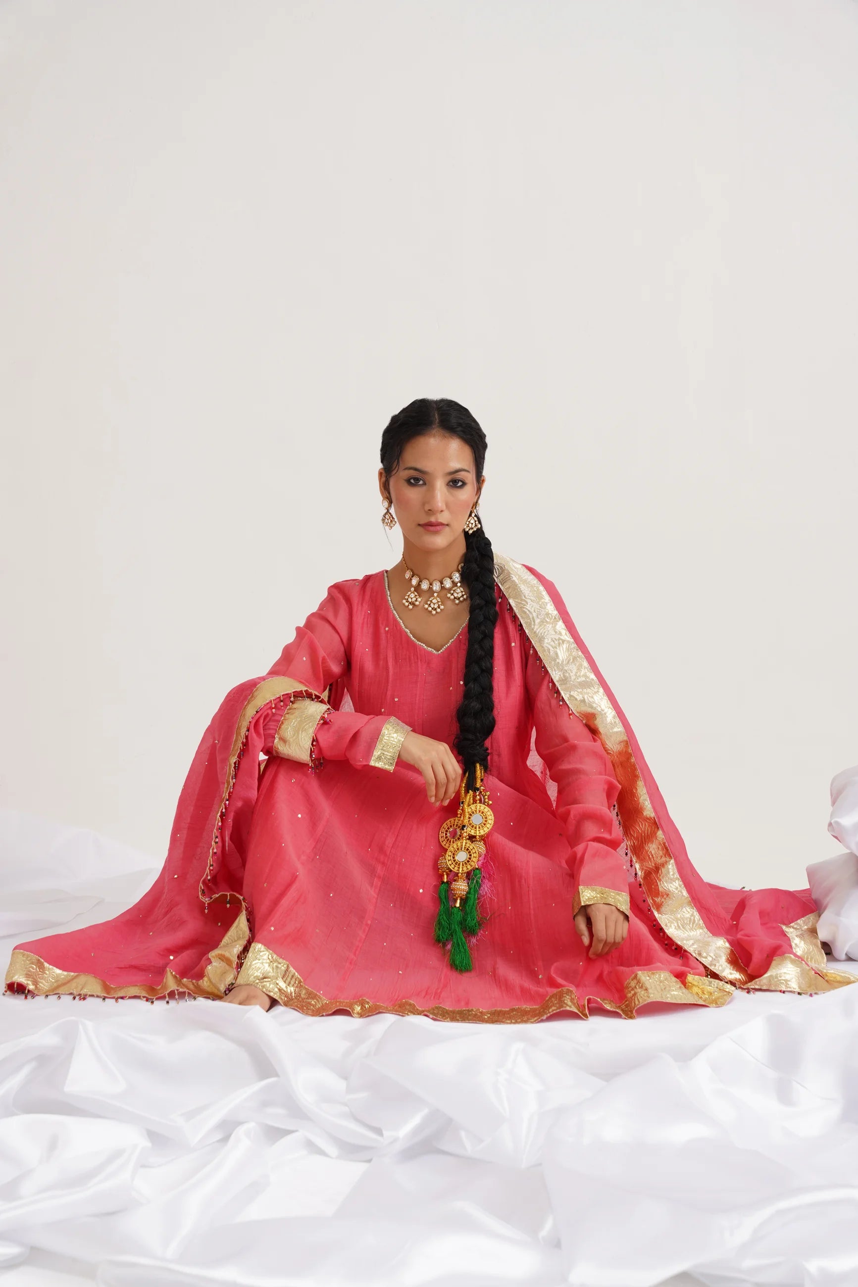 RIWAYAT CHANDERI KALI ANARKALI SET OF THREE