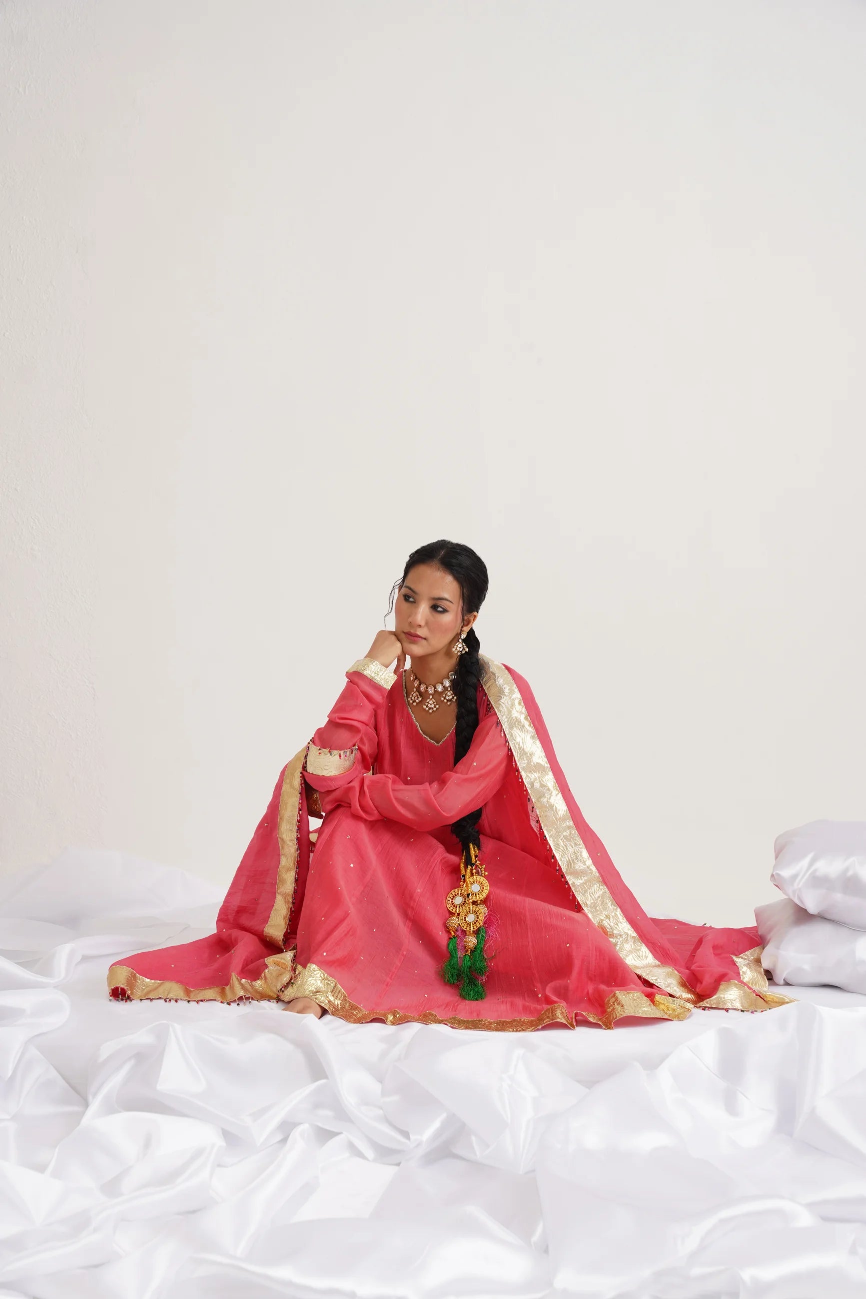 RIWAYAT CHANDERI KALI ANARKALI SET OF THREE