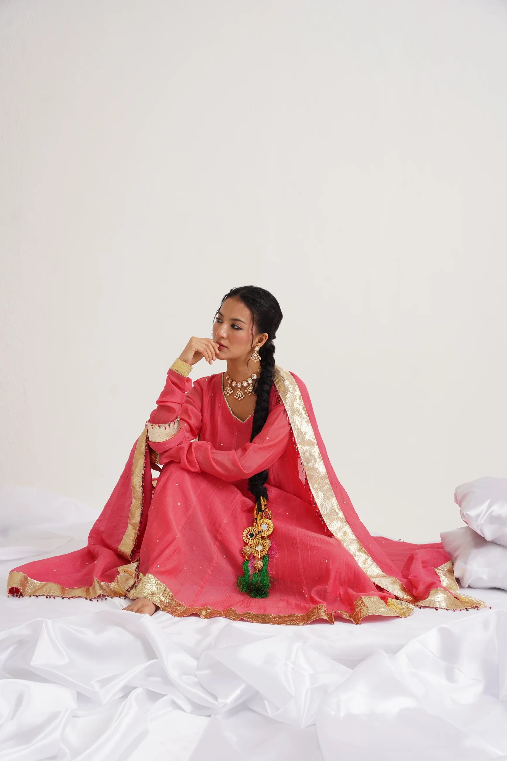 RIWAYAT CHANDERI KALI ANARKALI SET OF THREE