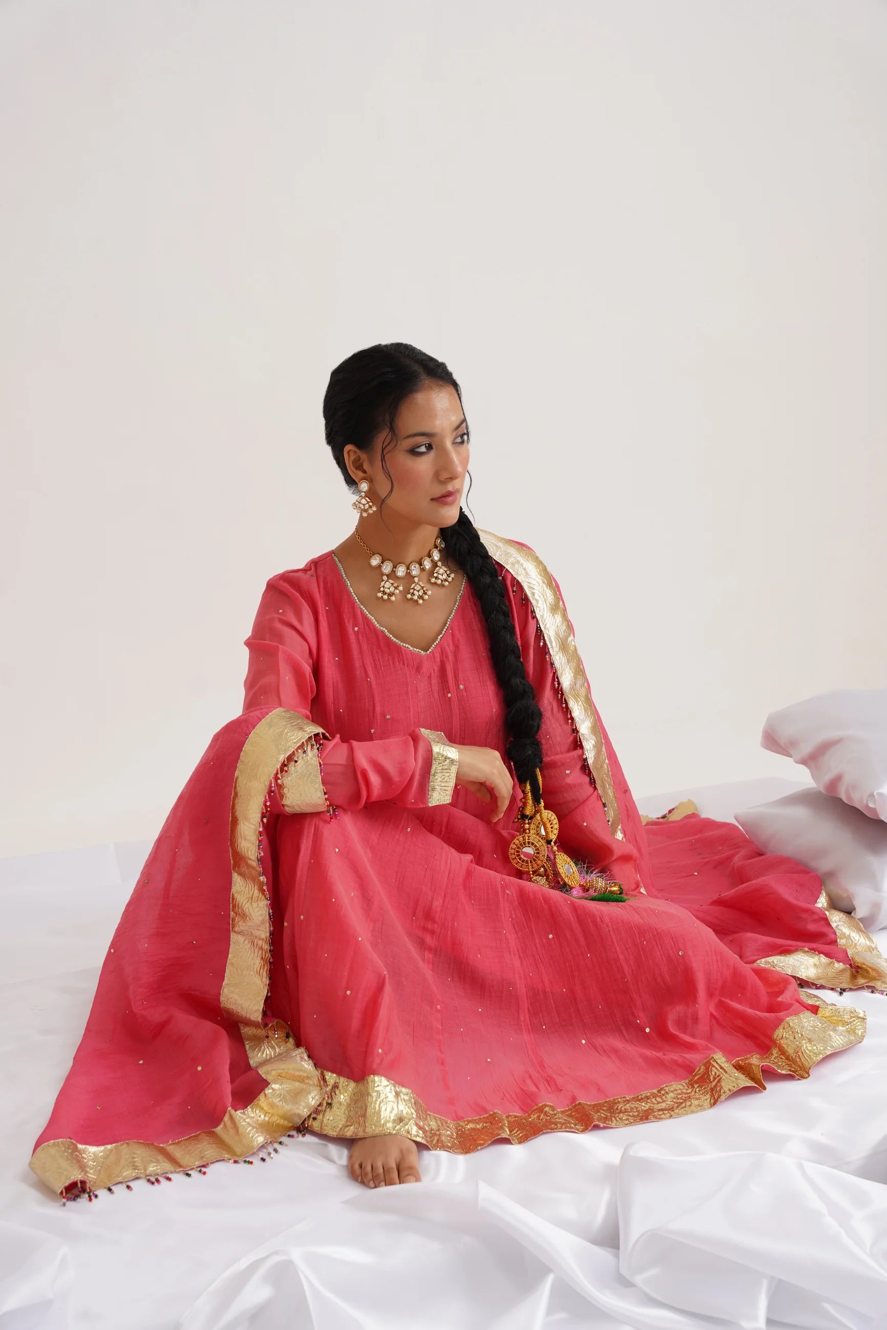 RIWAYAT CHANDERI KALI ANARKALI SET OF THREE