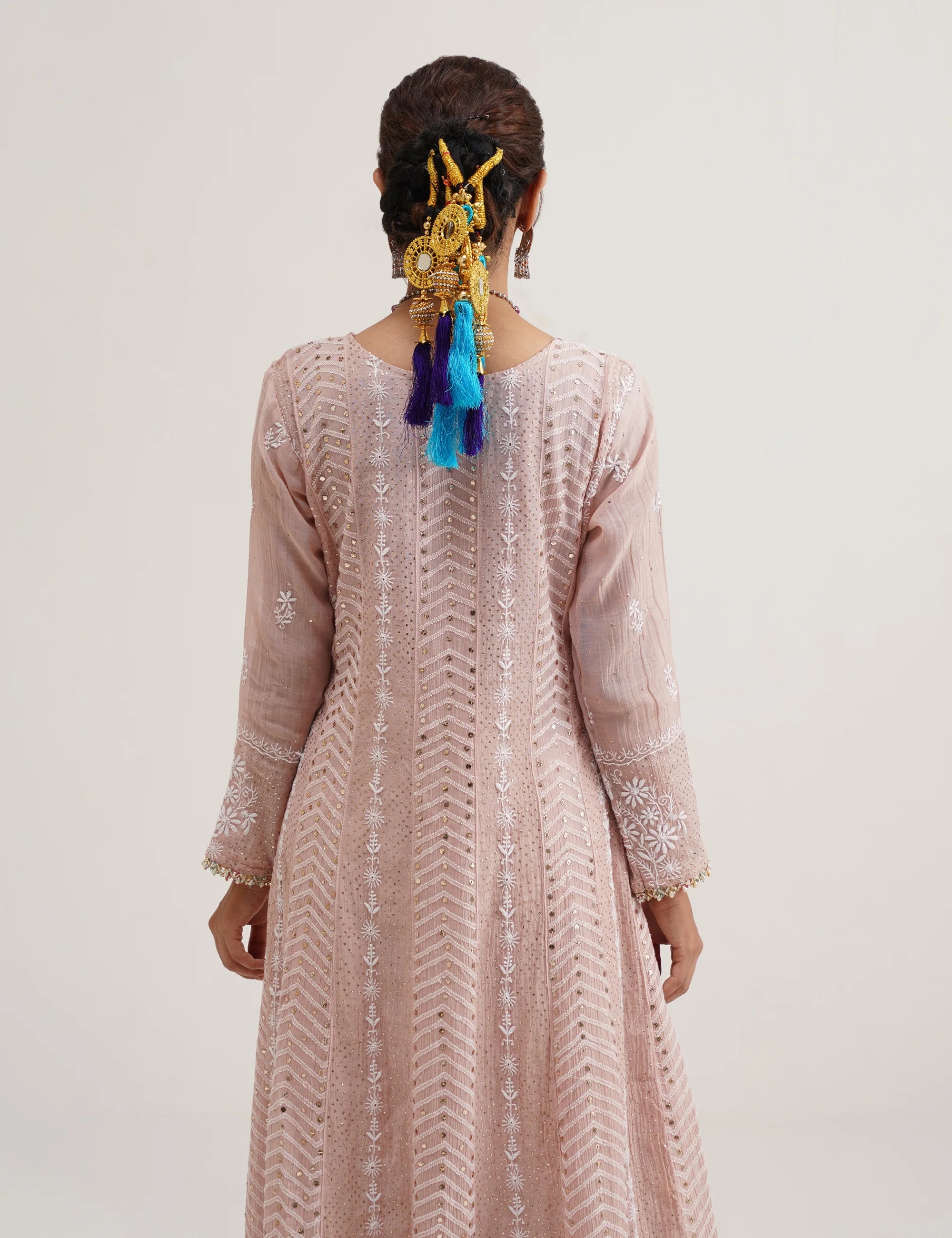 SITARA CHIKANKARI ANARKALI SET OF THREE