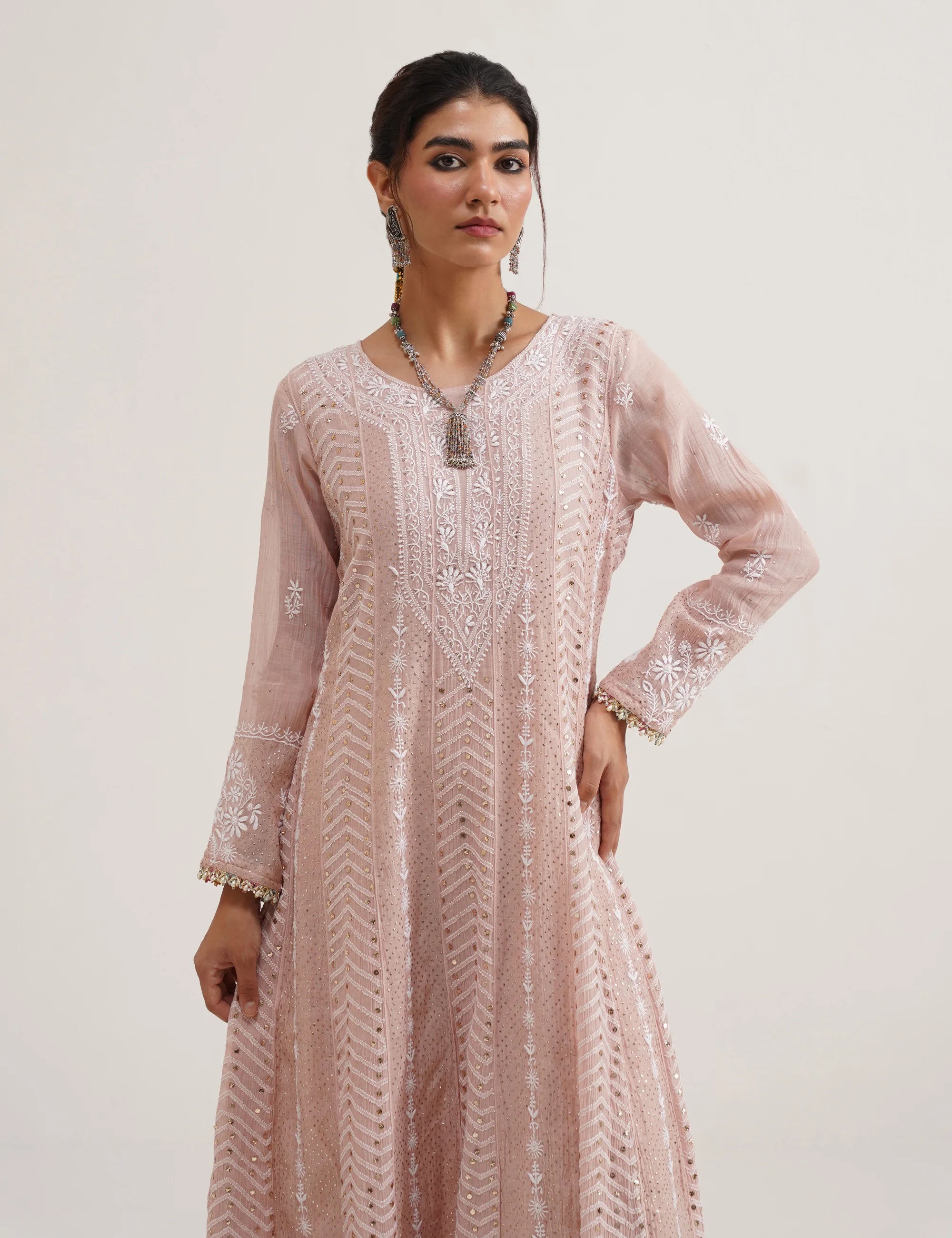 SITARA CHIKANKARI ANARKALI SET OF THREE