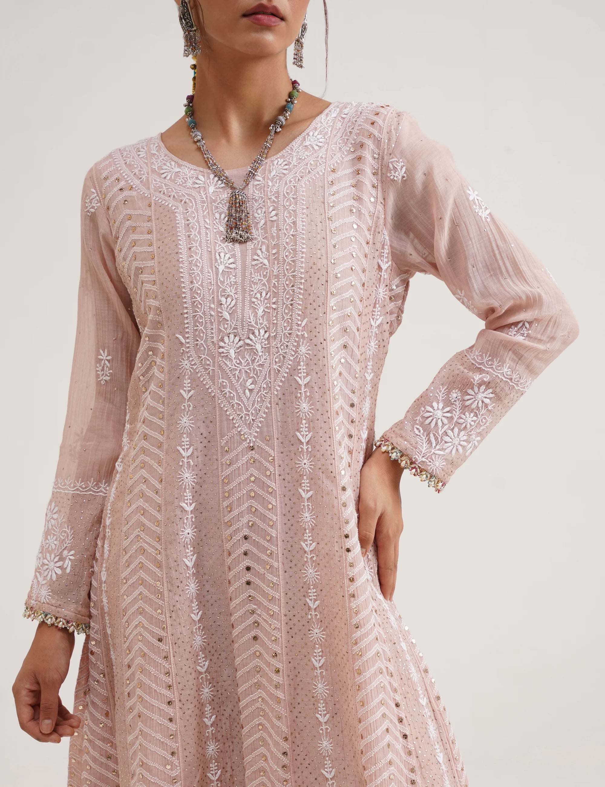 SITARA CHIKANKARI ANARKALI SET OF THREE