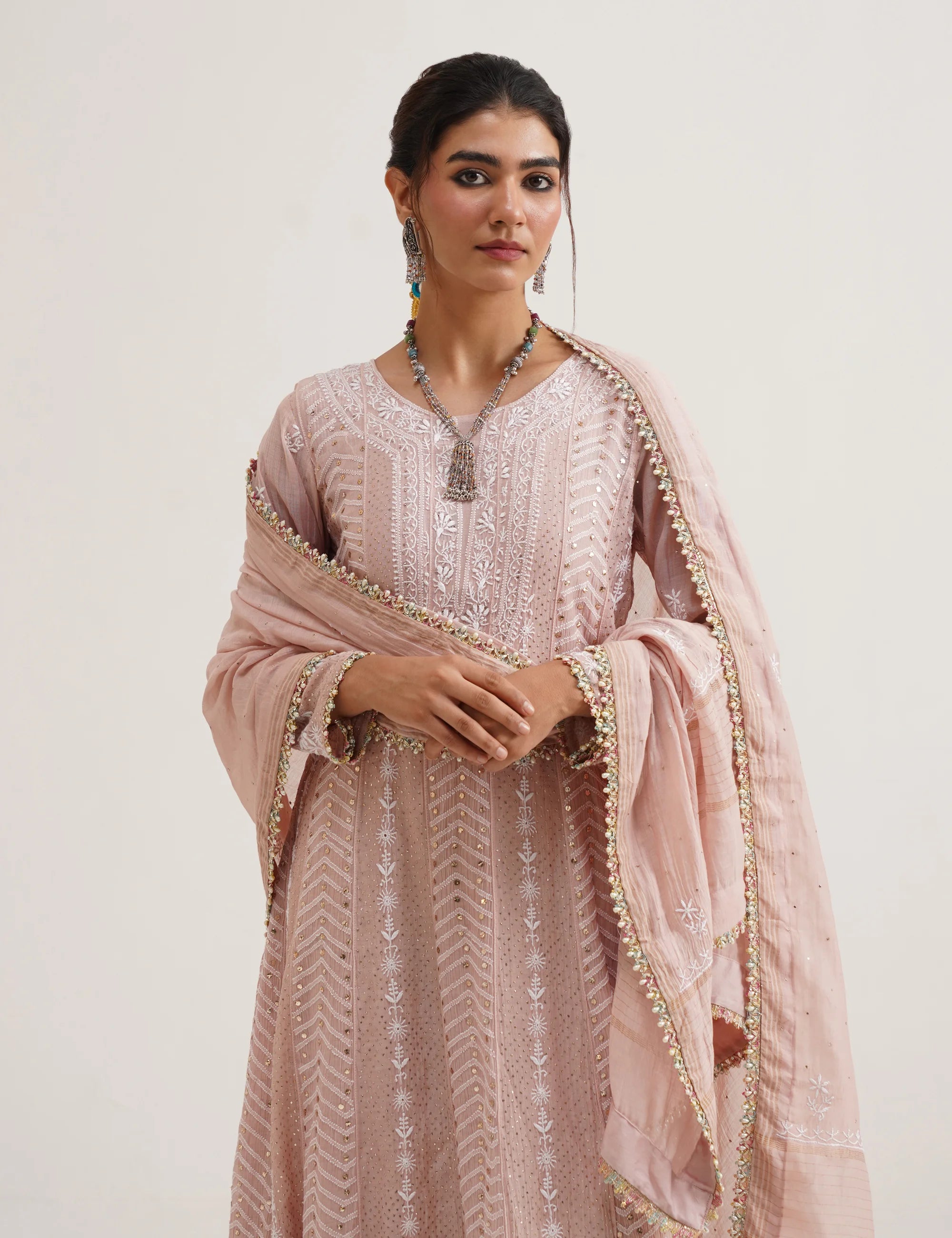 SITARA CHIKANKARI ANARKALI SET OF THREE
