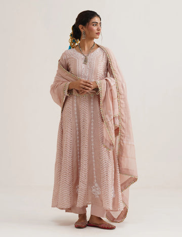 SITARA CHIKANKARI ANARKALI SET OF THREE