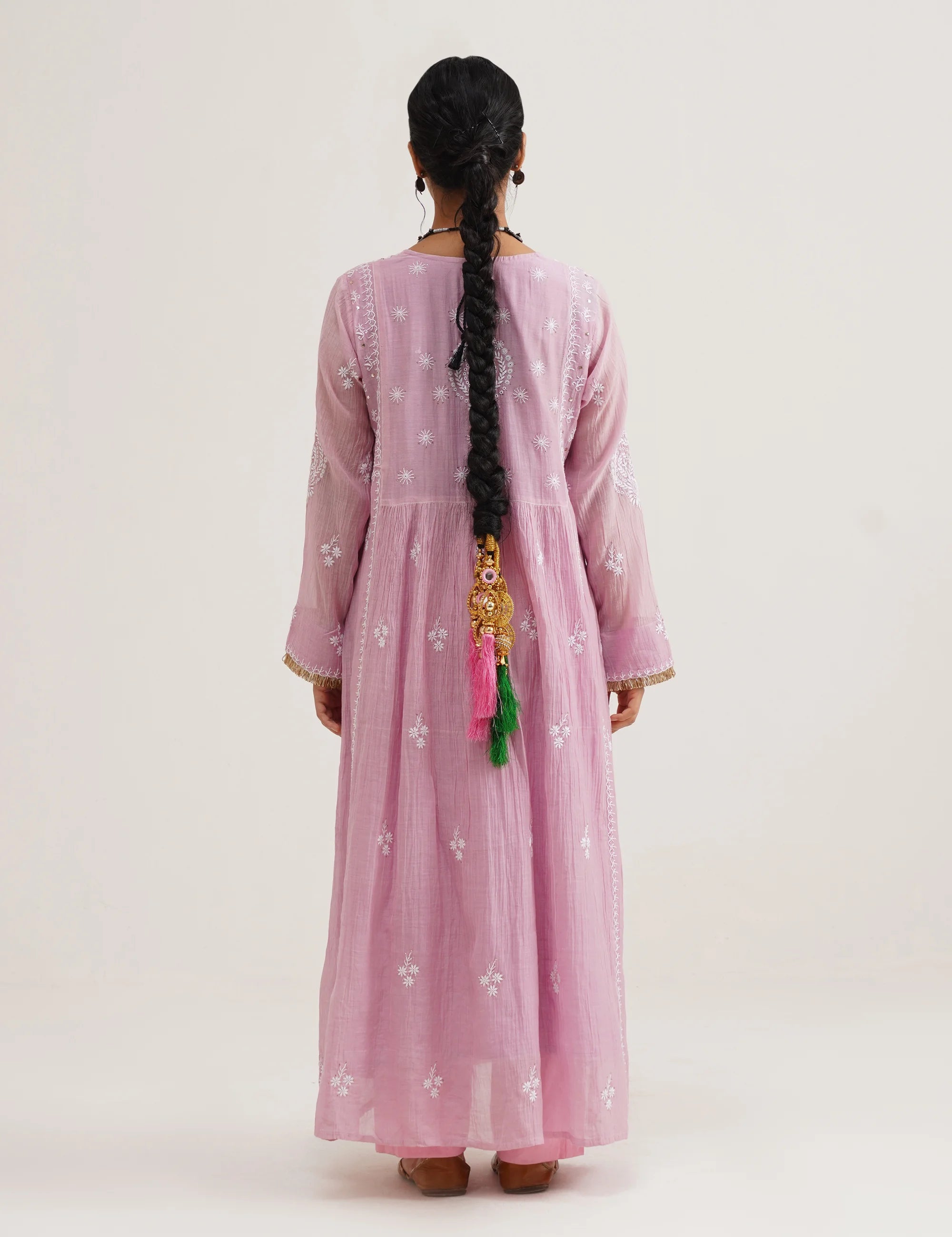 SABA A-LINE CHIKANKARI SET OF THREE