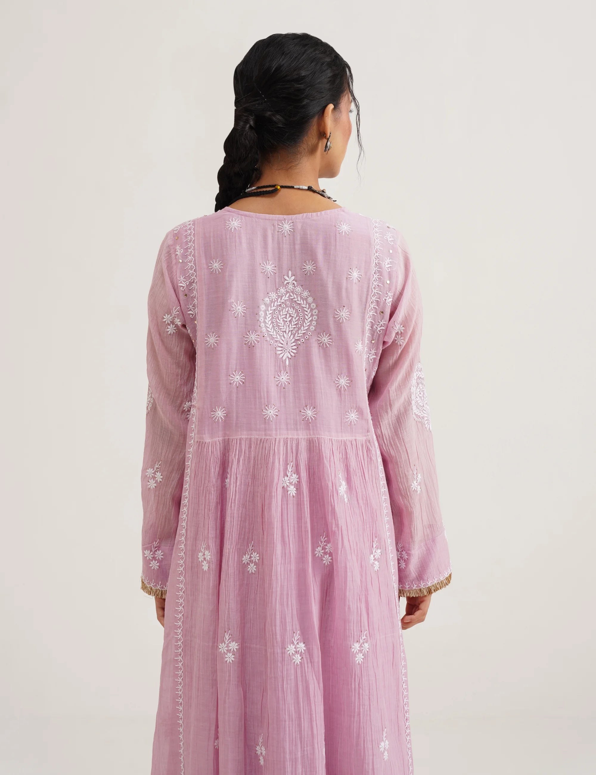 SABA A-LINE CHIKANKARI SET OF THREE