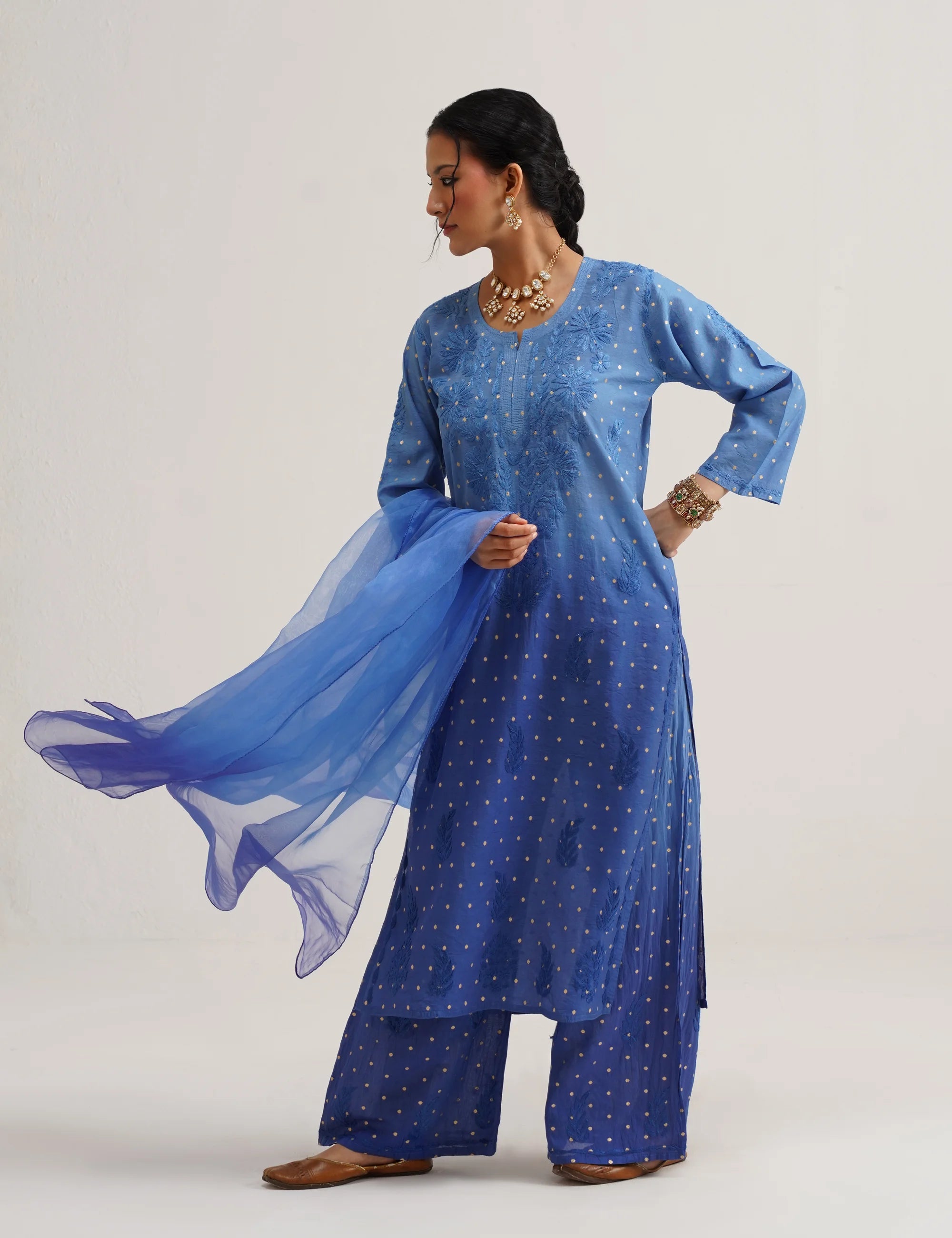 GULNAAR BANARASI SUIT SET OF THREE