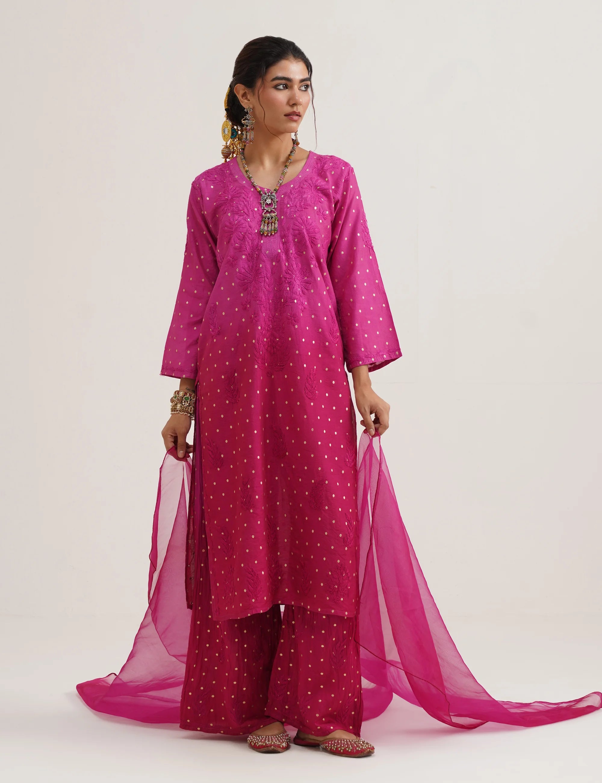 GULNAAR BANARASI SUIT SET OF THREE
