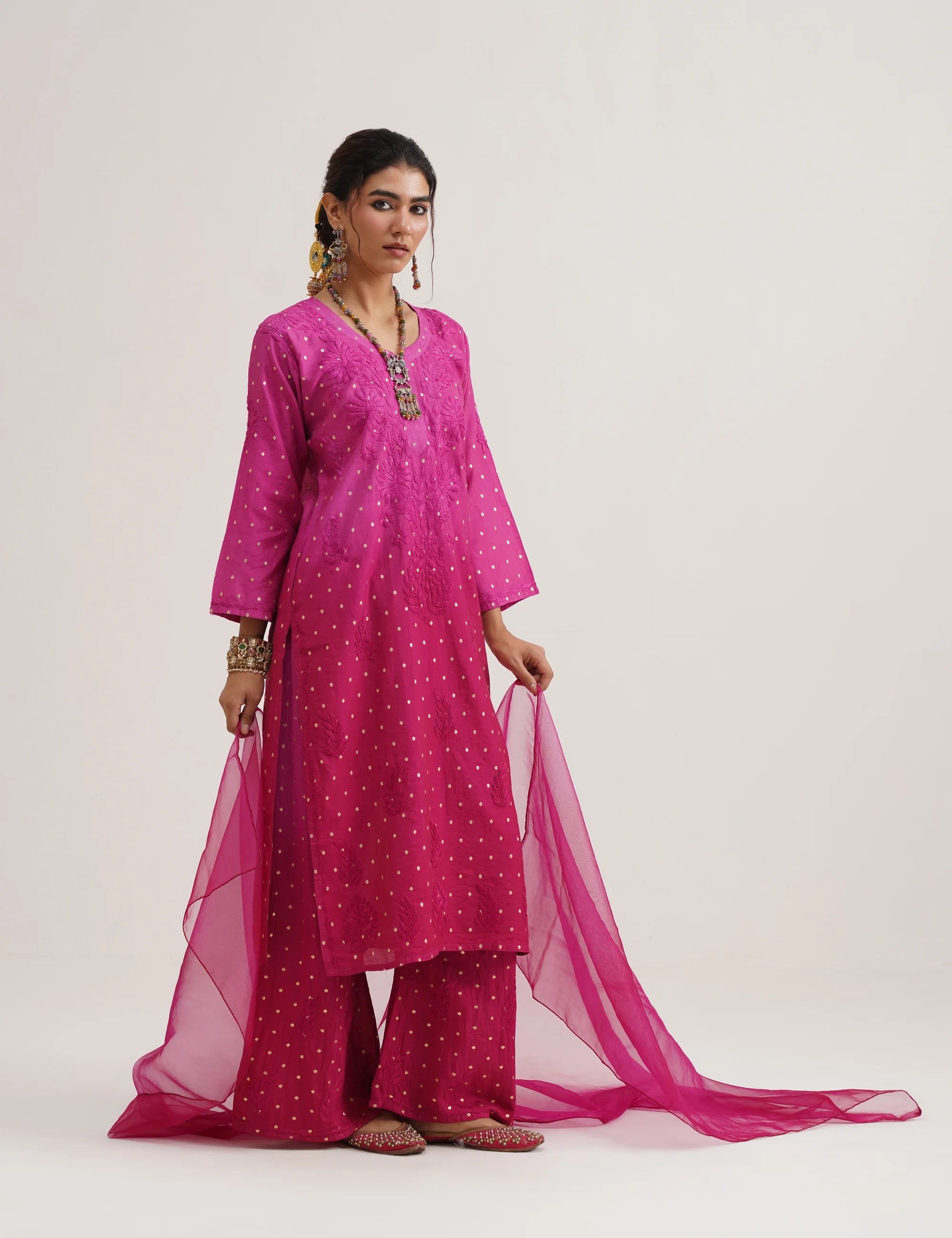 GULNAAR BANARASI SUIT SET OF THREE