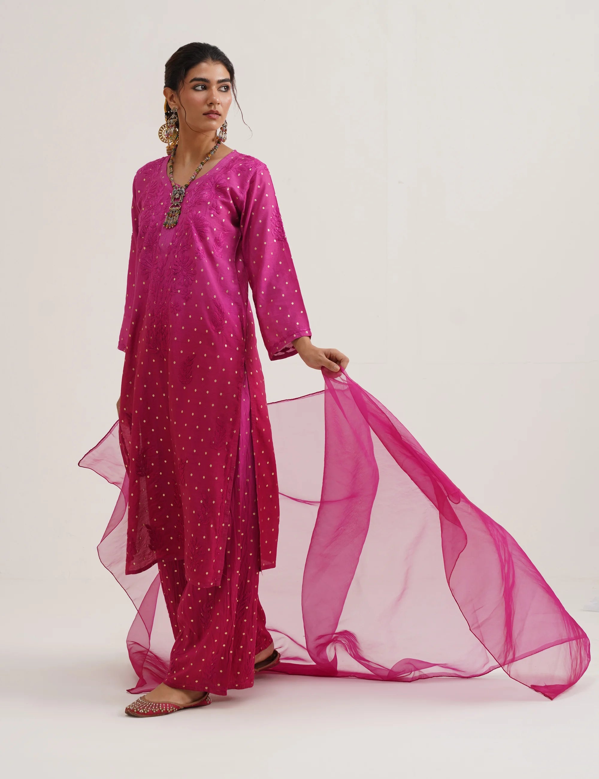 GULNAAR BANARASI SUIT SET OF THREE